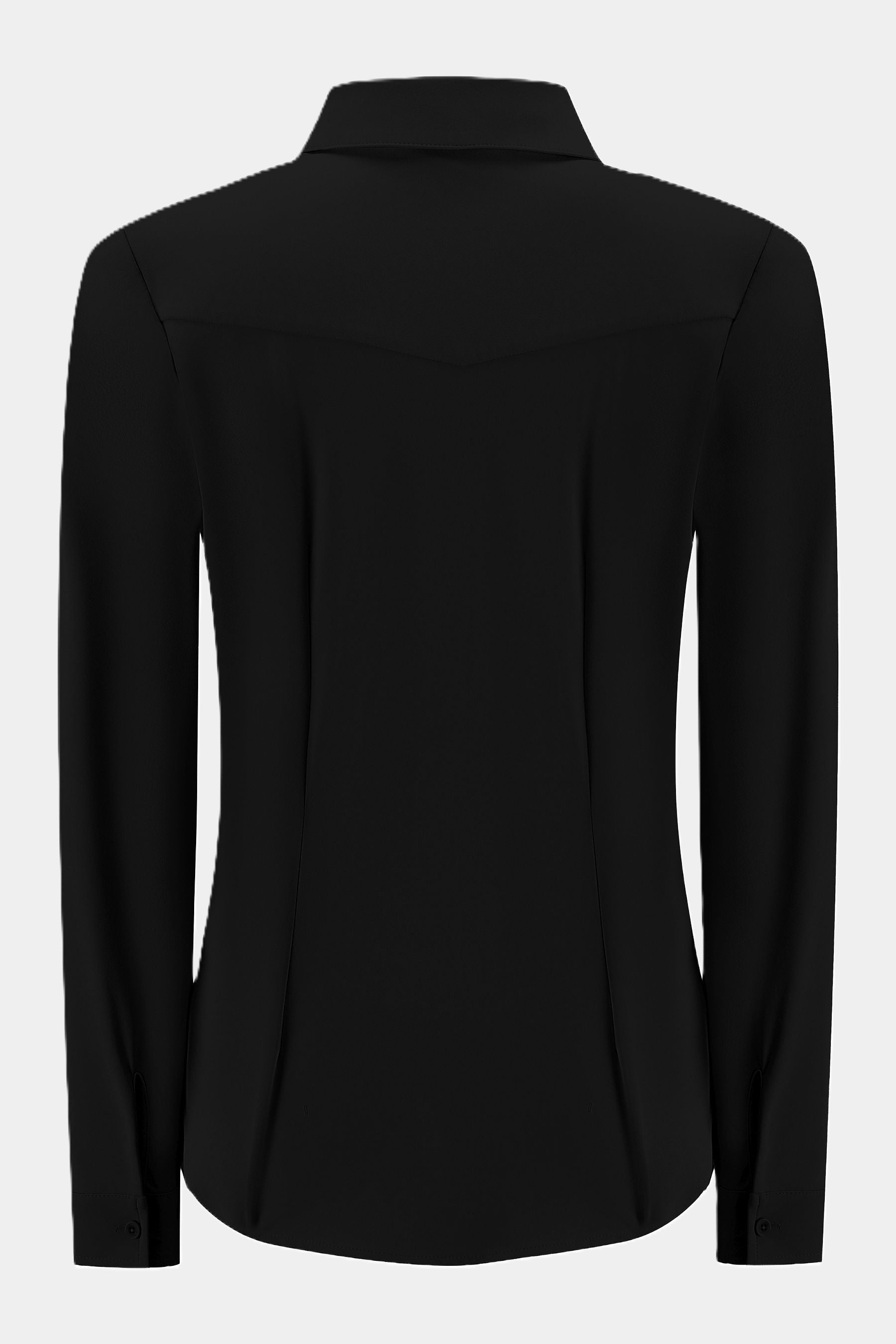 Damen Fitted Travel Bluse Black – Knitterarm & Formstabil Travel 8