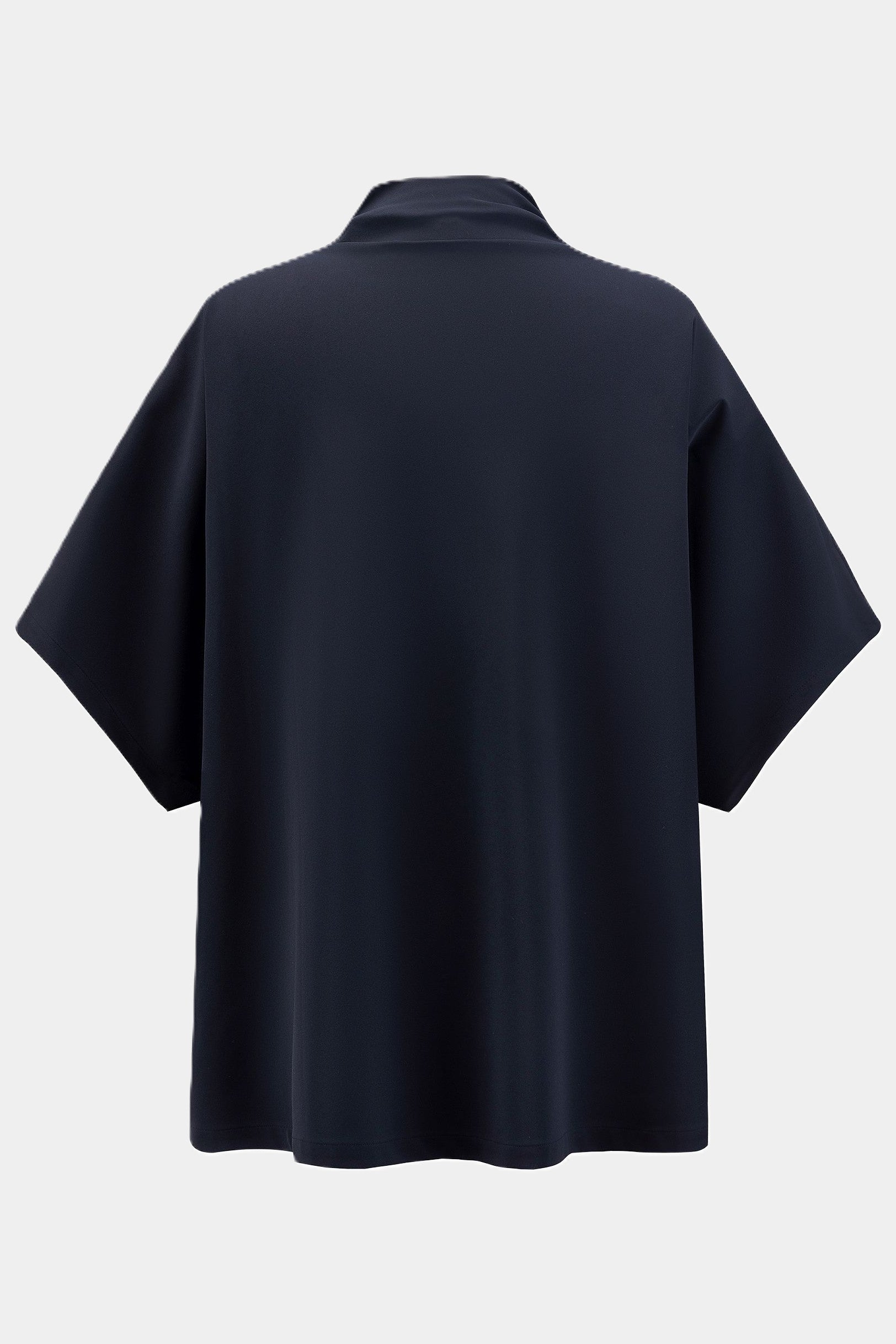 Damen Wide Fit Oberteil mit Fledermausärmeln Navy – Knitterarm Travel 8