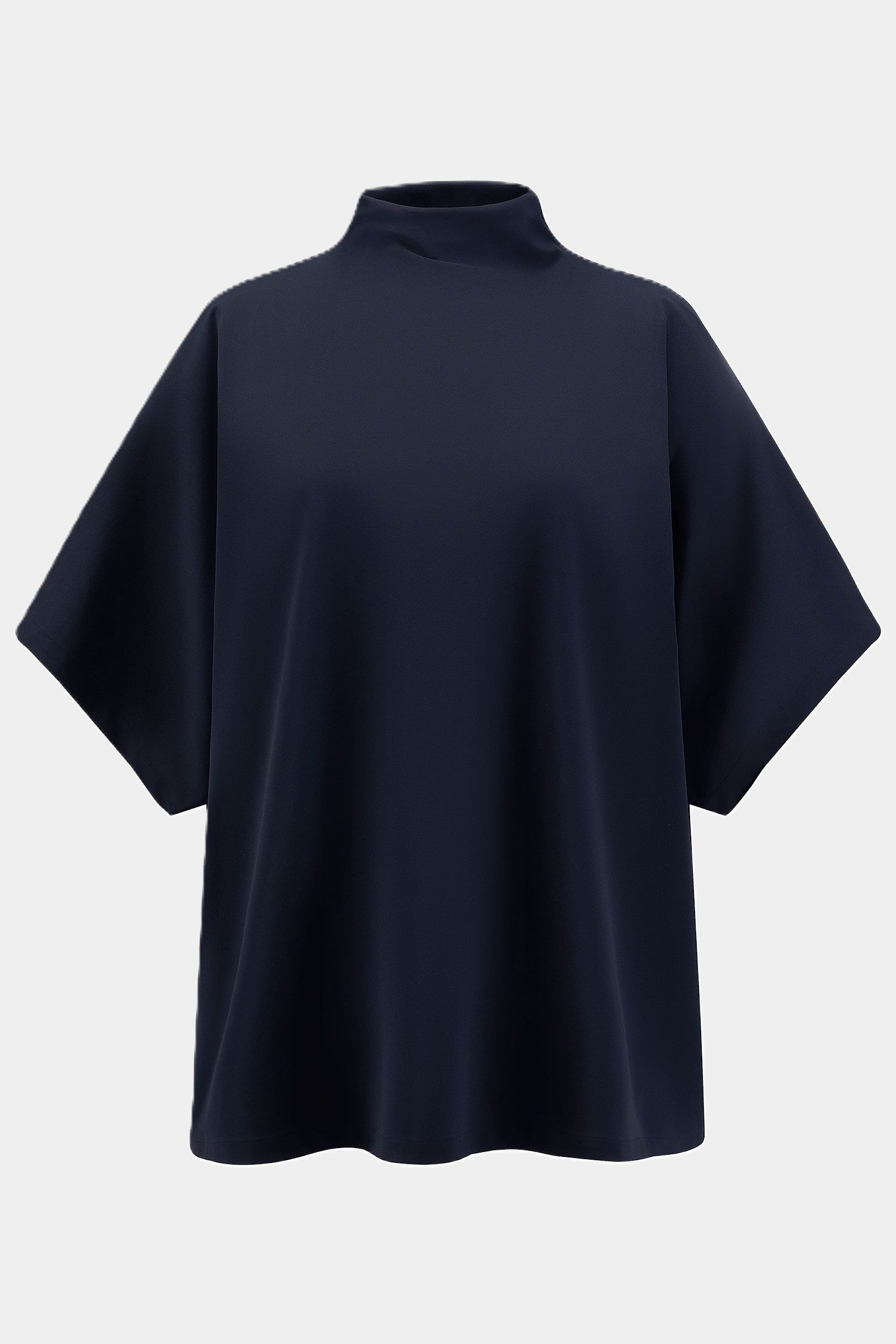 Damen Wide Fit Oberteil mit Fledermausärmeln Navy – Knitterarm Travel 8