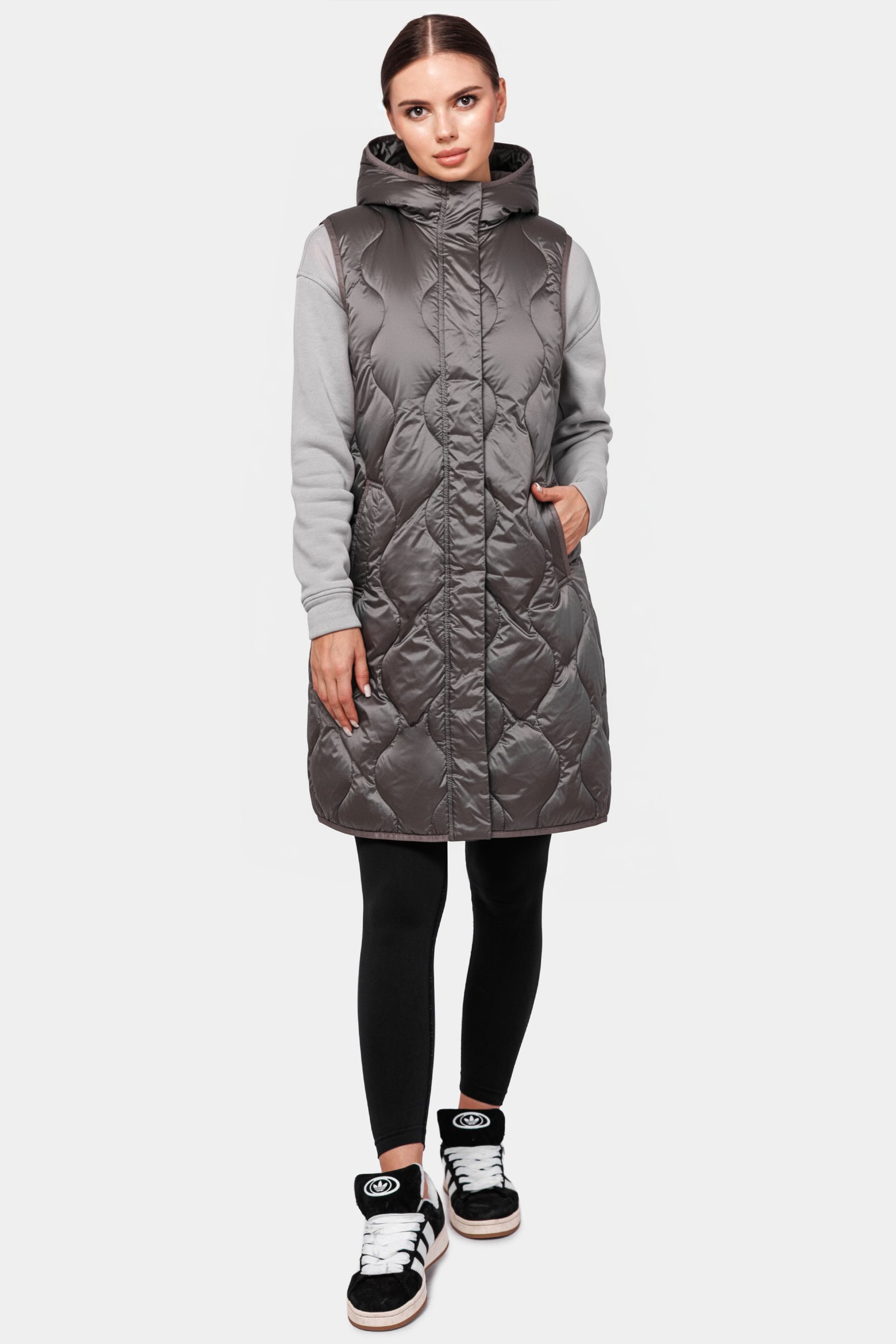 Travel 8 elegant women's down vest with wave quilting autumn/winter