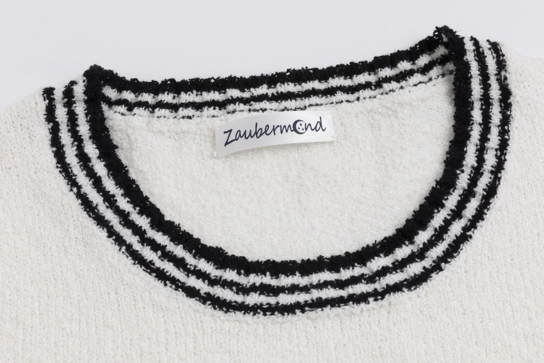 Strickpullover mit Puffärmeln Off White Zaubermond