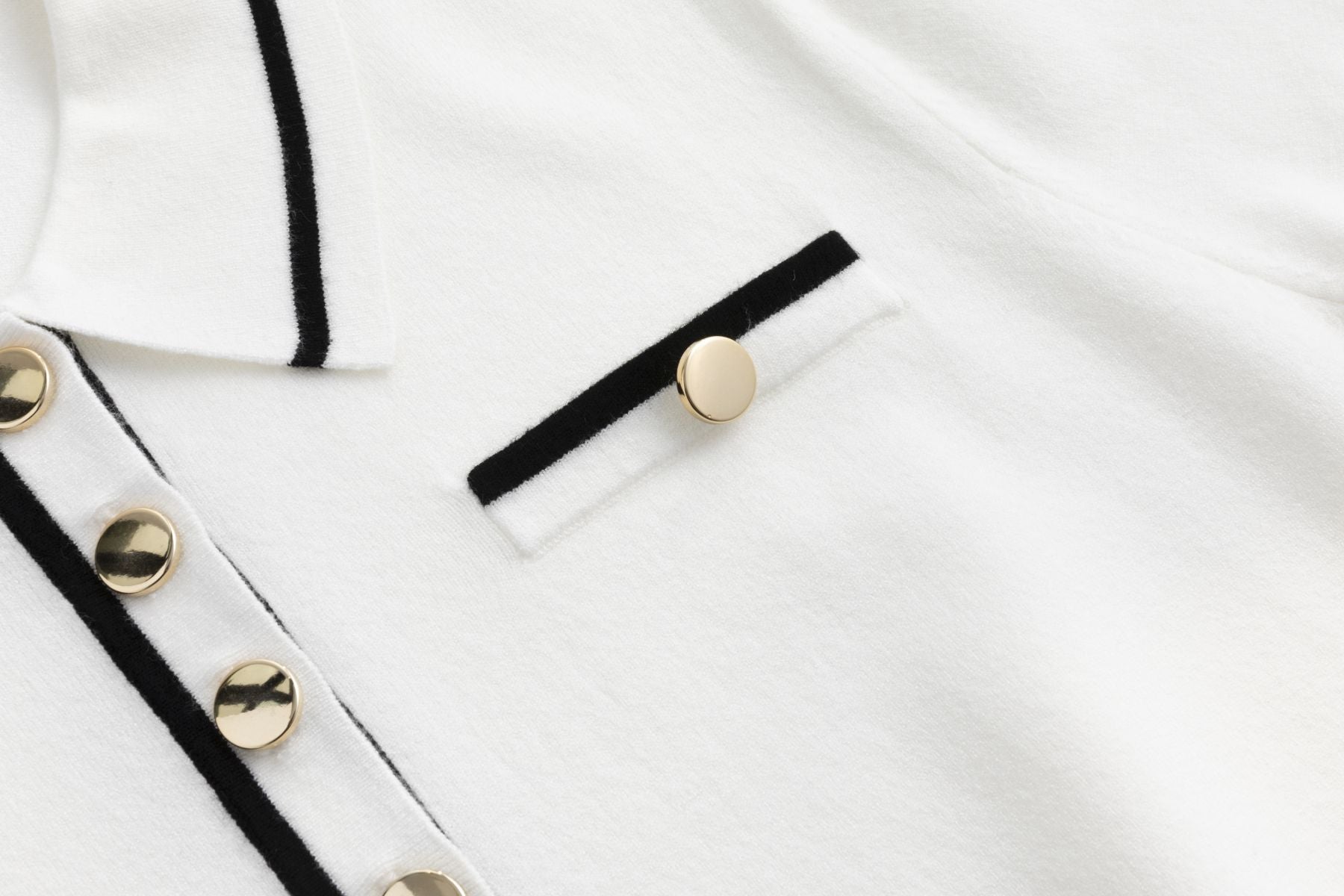 Strick-Poloshirt WHITE Zaubermond