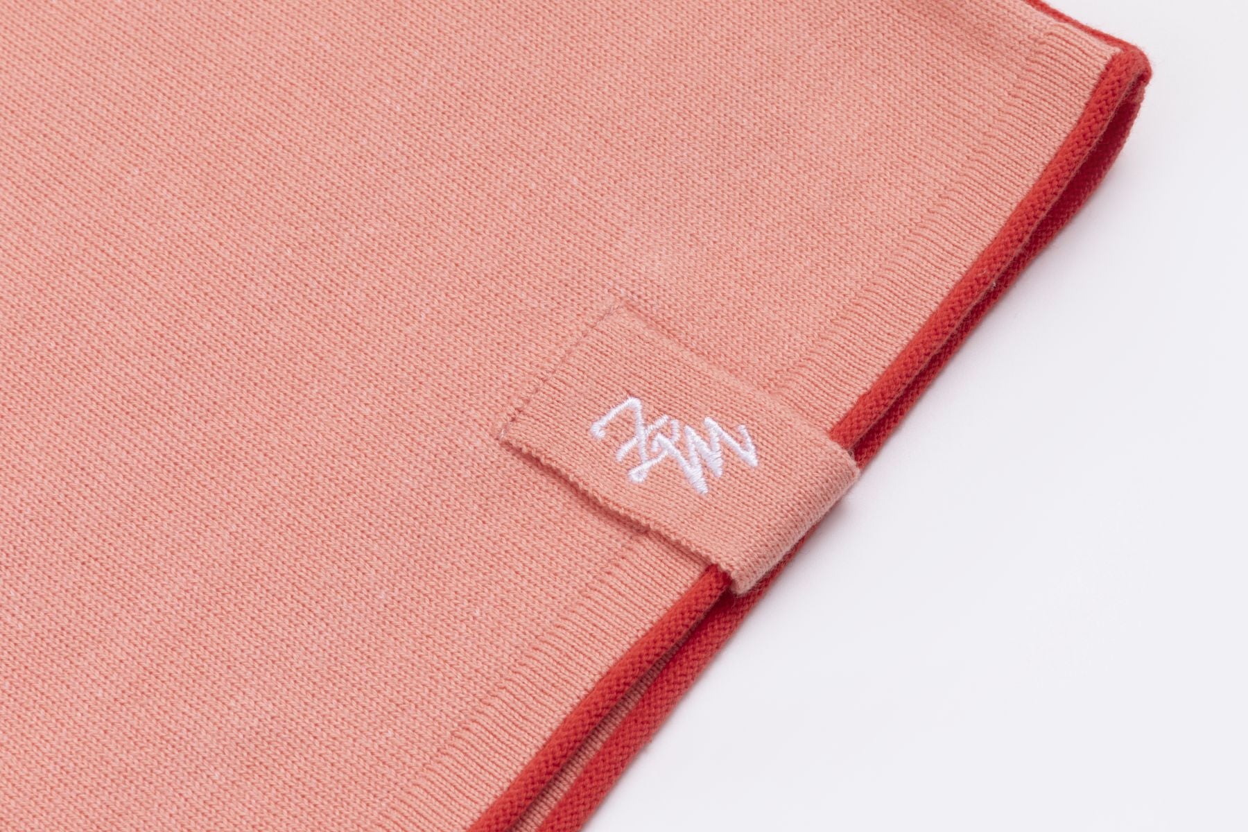 Zaubermond klassischer Baumwoll-Strickpullover mit Streifen-Detail - PEACH Zaubermond