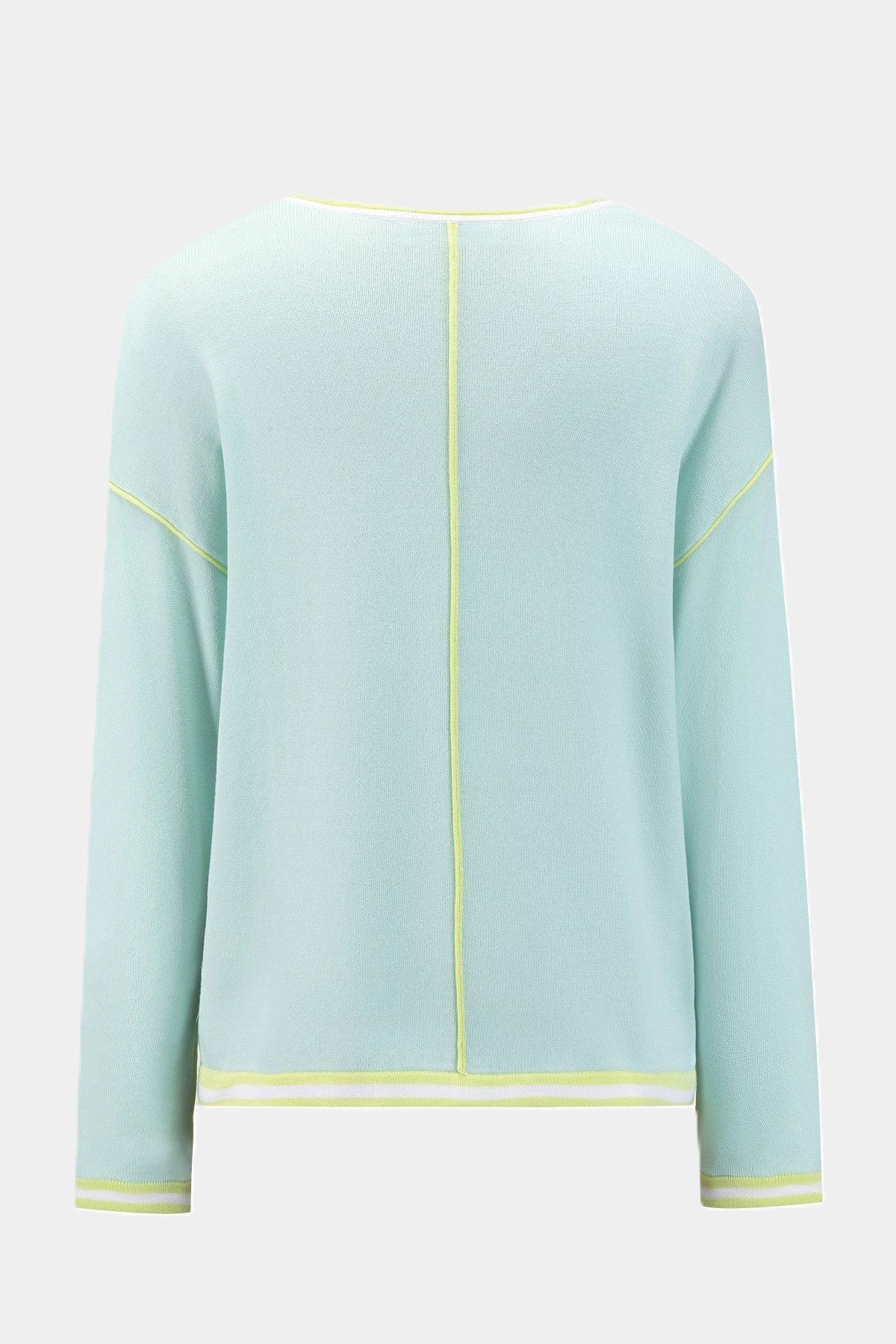 Strickpullover mit Kontrast MINT Zaubermond