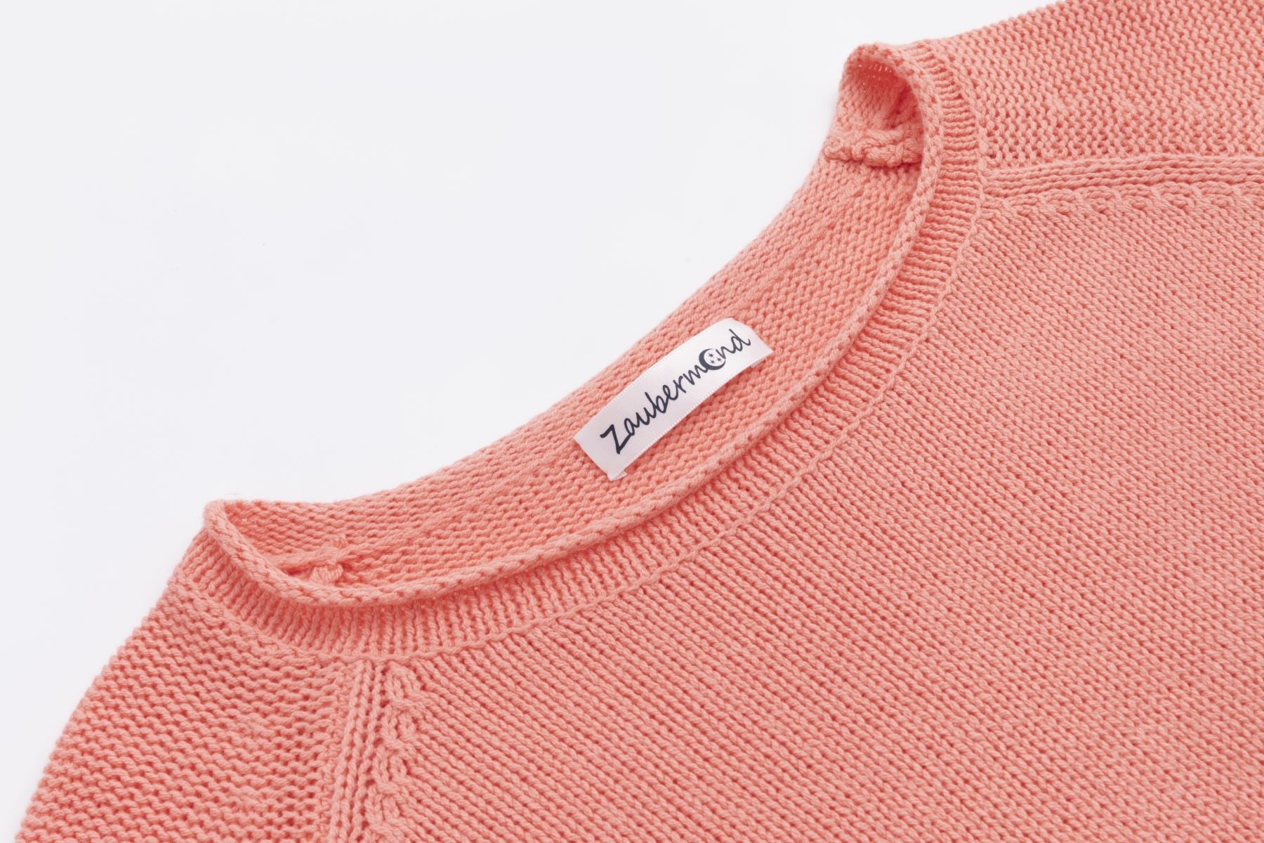 Strickpullover mit Stickerei in Peach Zaubermond