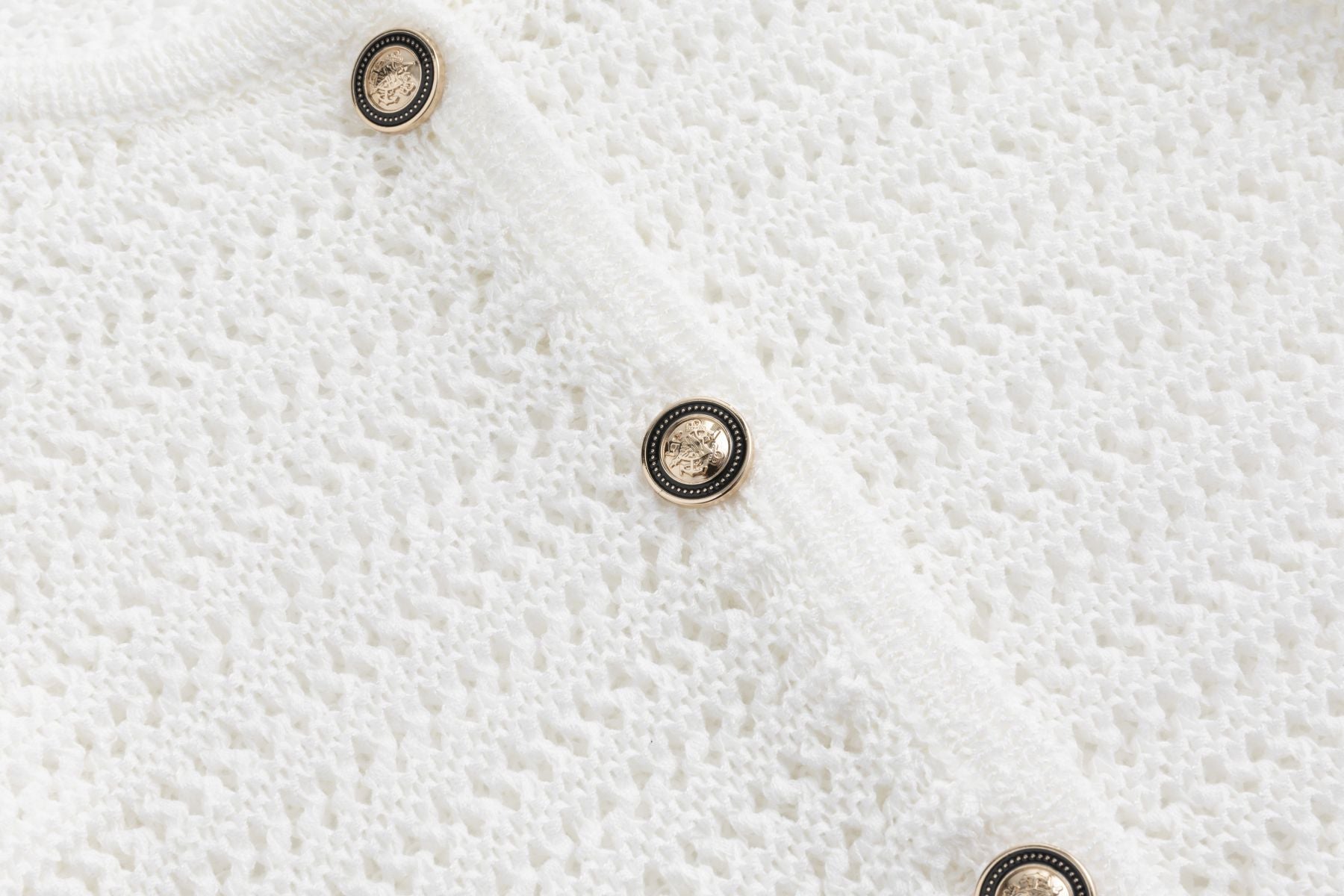 Häckel-Strickjacke WHITE Zaubermond