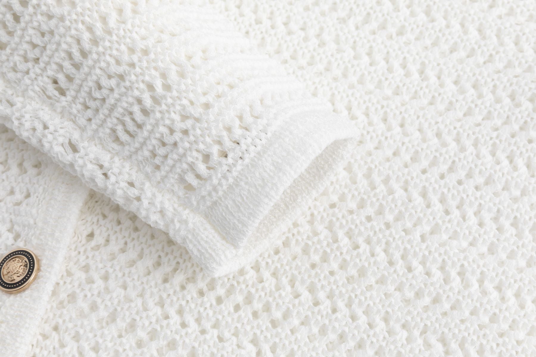 Häckel-Strickjacke WHITE Zaubermond