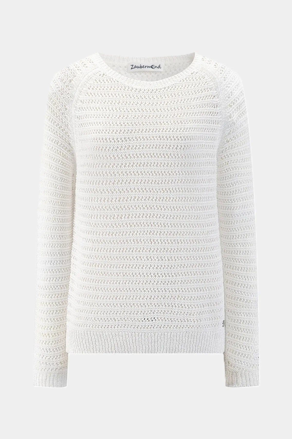 Häckel-Pullover WHITE Zaubermond