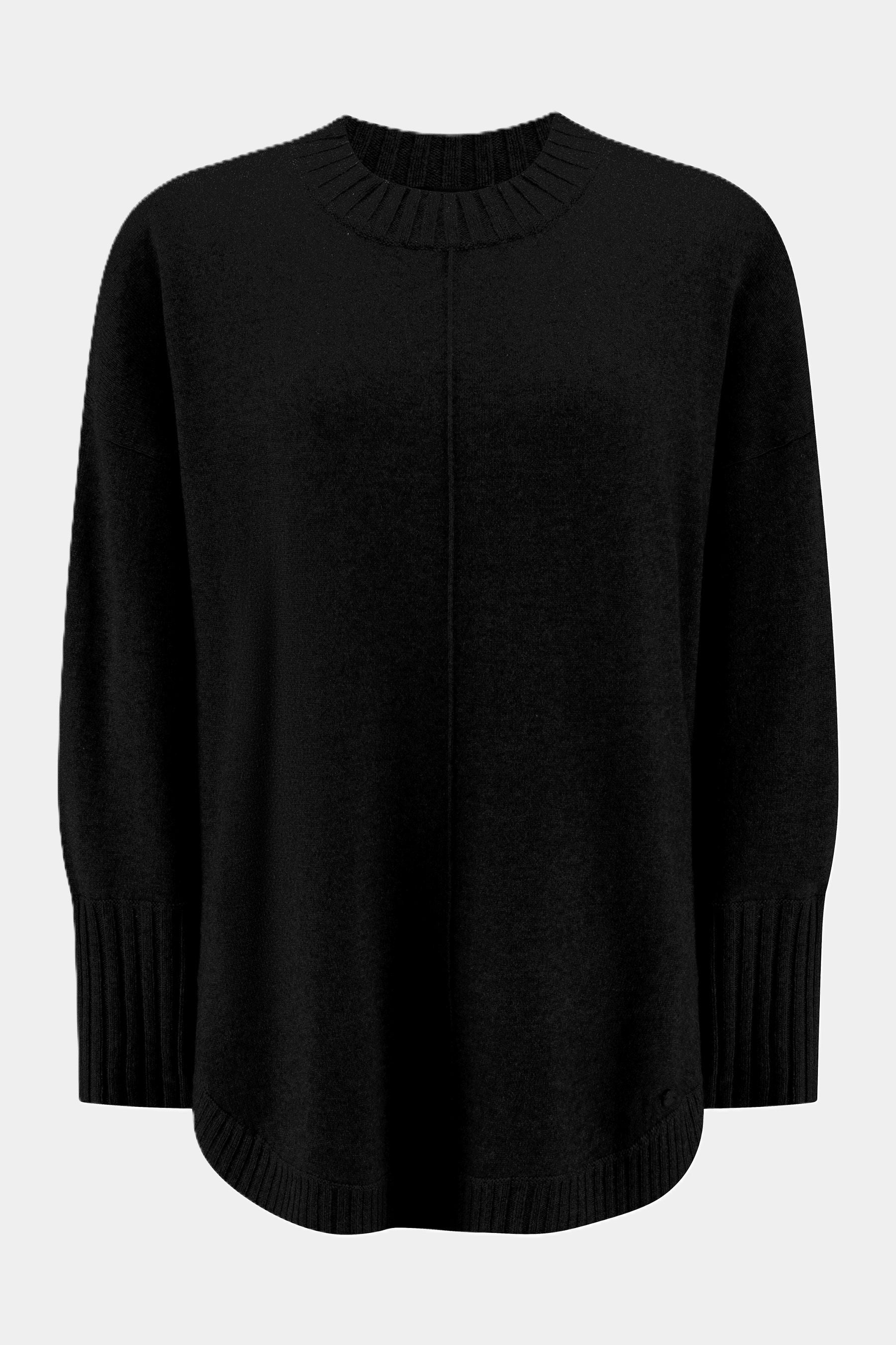 Zaubermond knitted sweater with textured details BLACK L/G MISSING