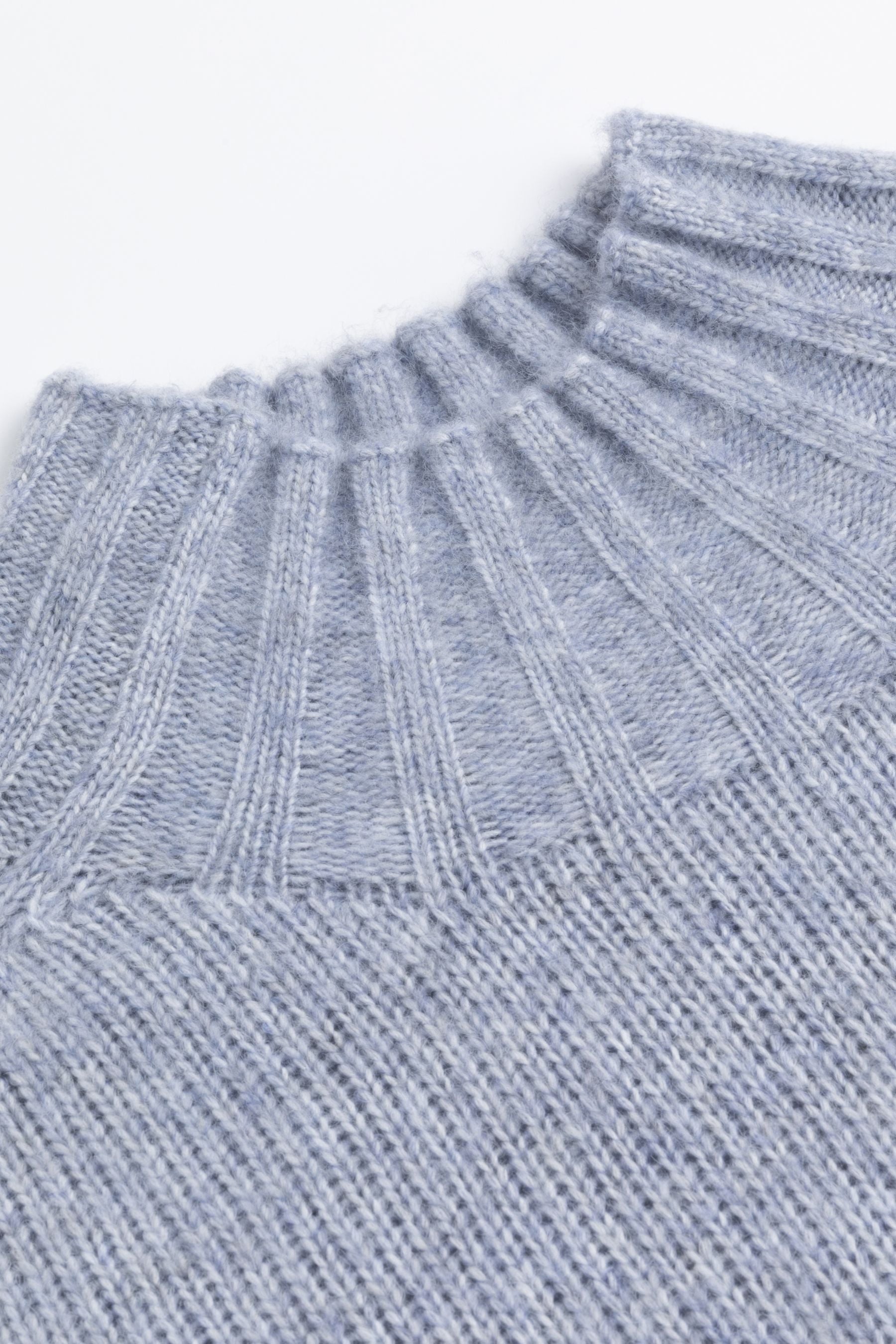 Zaubermond Strickpullover Unifarben mit Stehkragen - JEANS Zaubermond