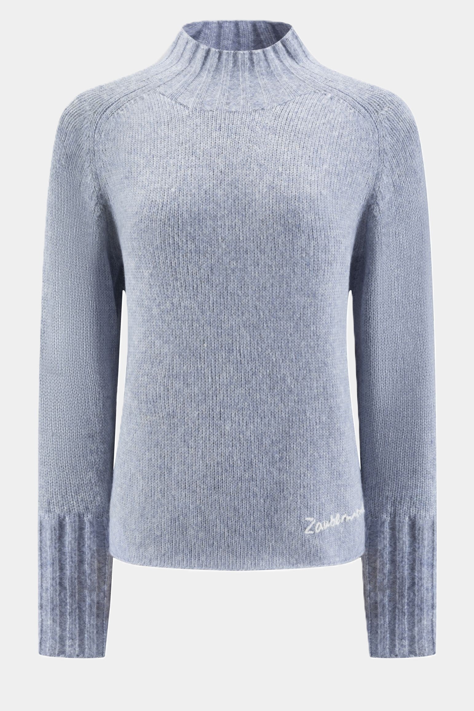 Zaubermond Strickpullover Unifarben mit Stehkragen - JEANS Zaubermond