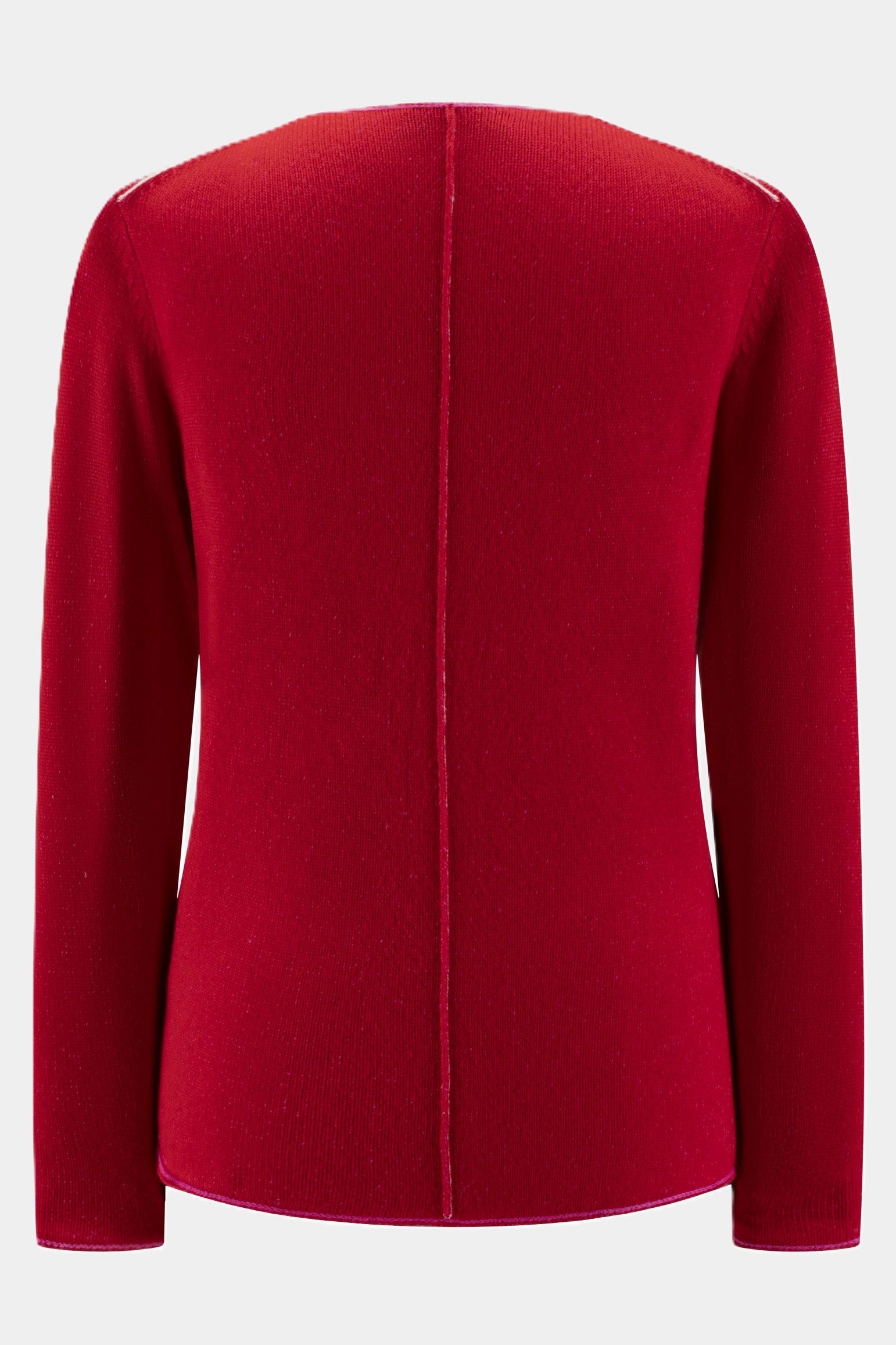 Zaubermond Strickpullover mit Kontrastdetails LIPSTICK RED Zaubermond