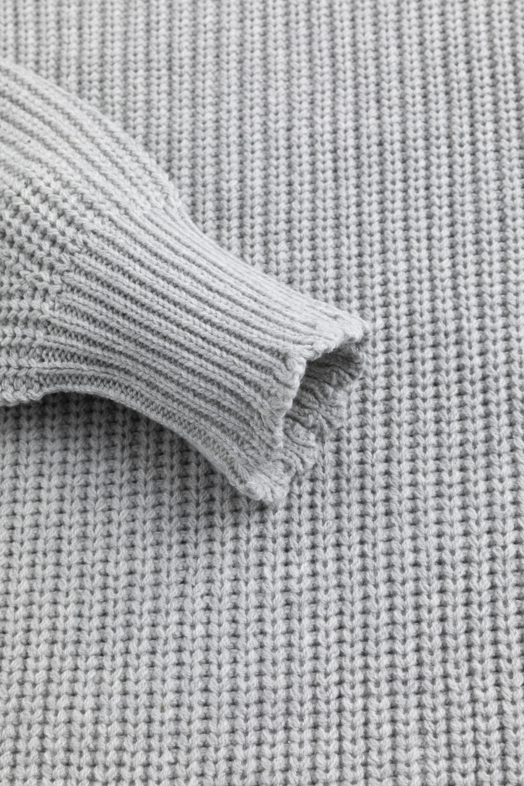 Zaubermond Baumwollstrickpullover mit Seitlichen Knöpfen - LIGHT GREY Zaubermond