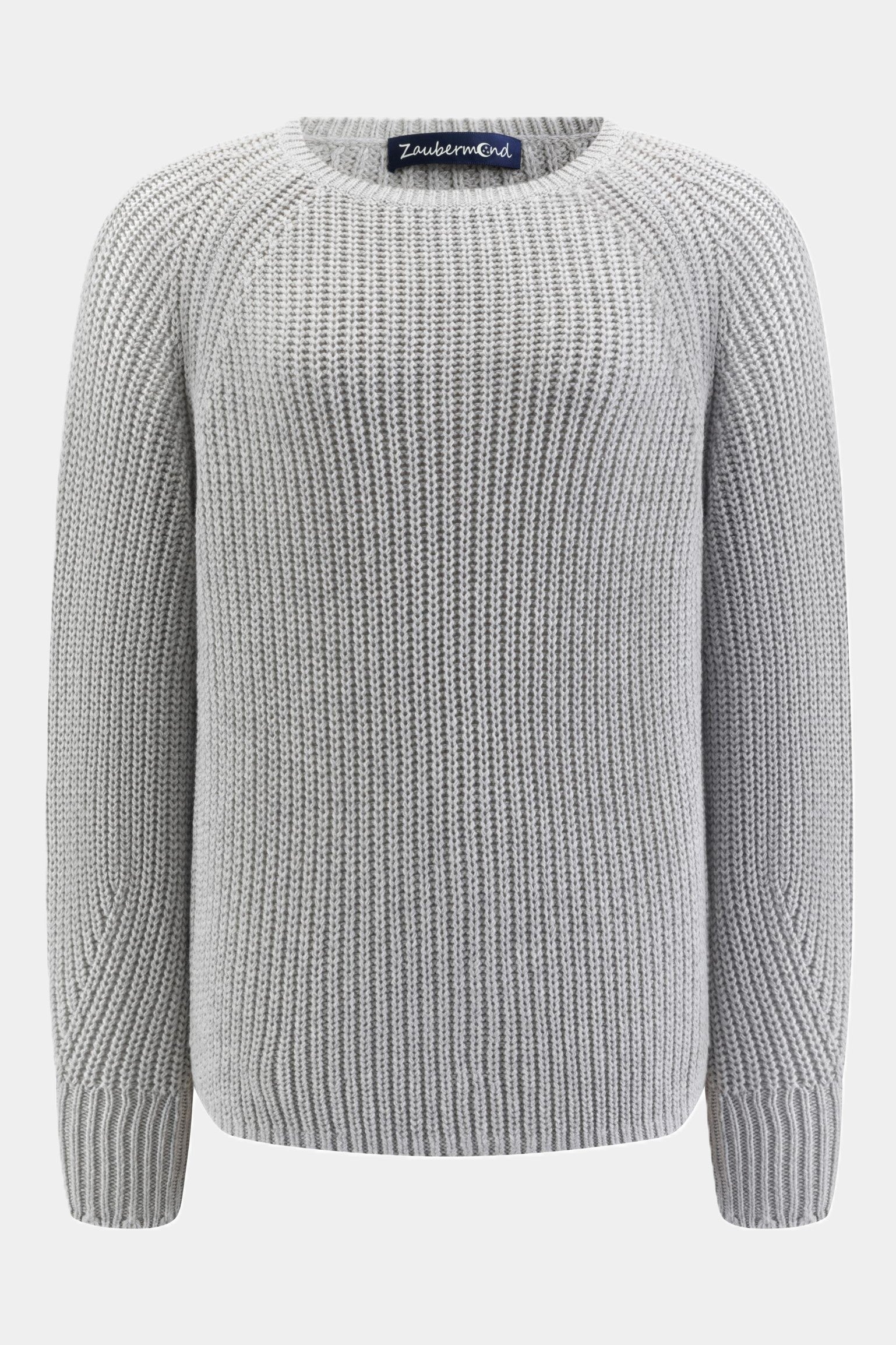 Zaubermond Baumwollstrickpullover mit Seitlichen Knöpfen - LIGHT GREY Zaubermond