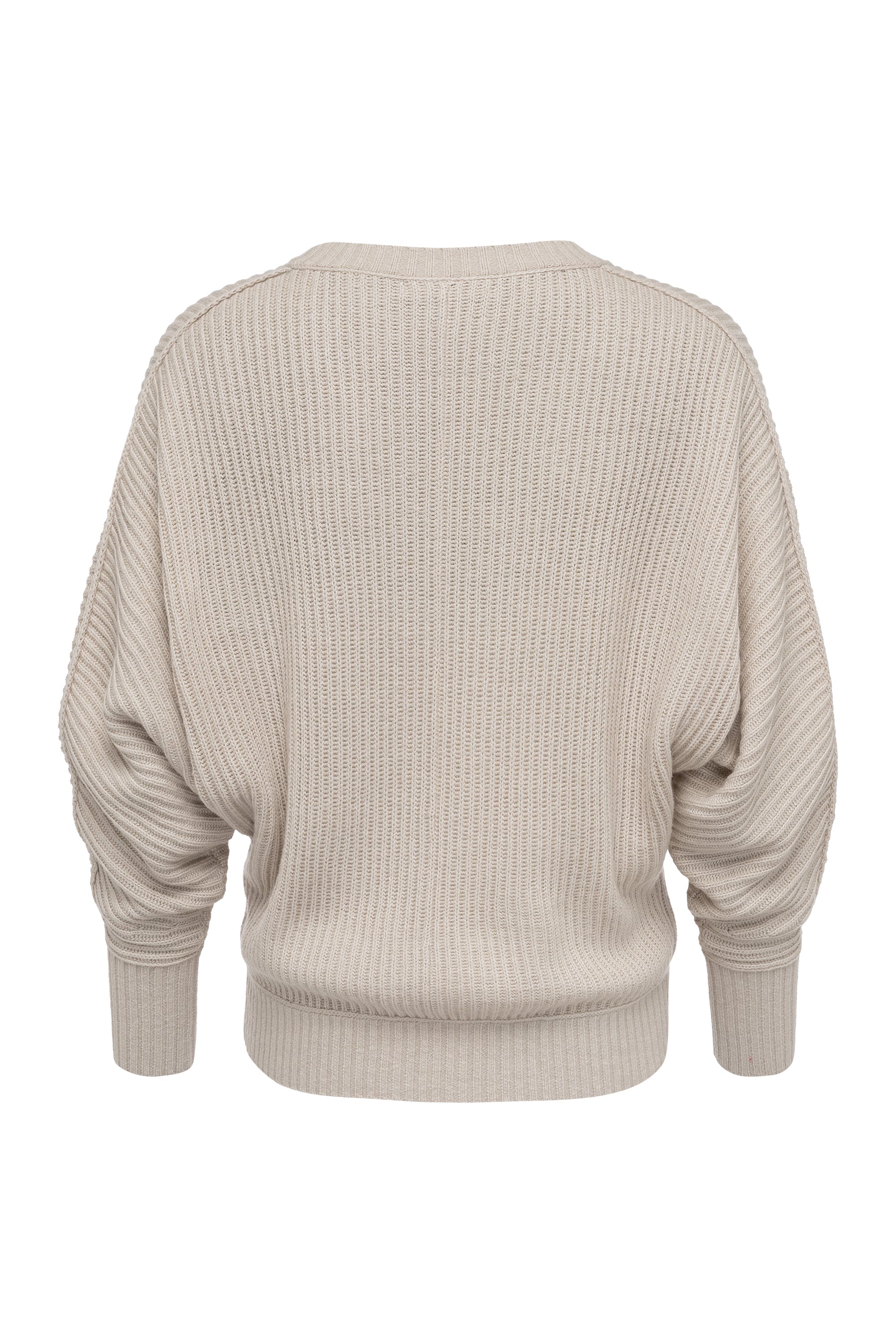 Damen Loose Oberteil mit Fledermausärmeln Natur Zaubermond