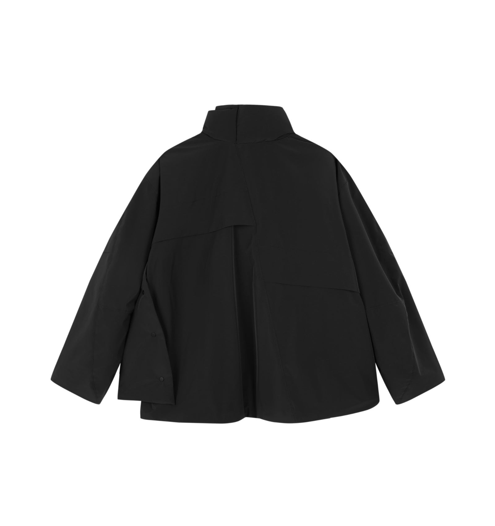 Damen Oversize Daunenjacke mit asymmetrischem Kragen Schwarz JNBY