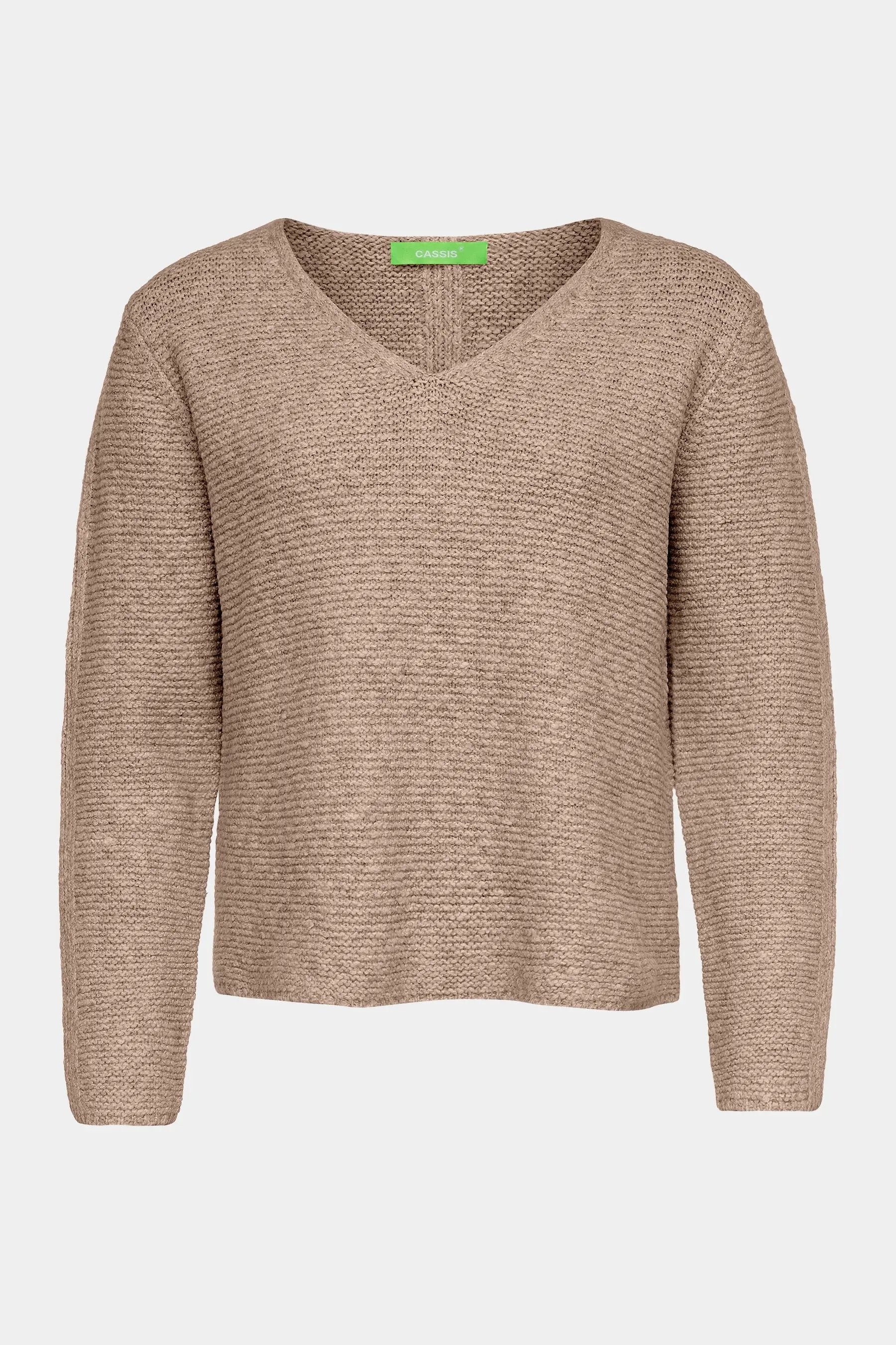 Cassis V-Ausschnitt Pullover TAUPE Cassis
