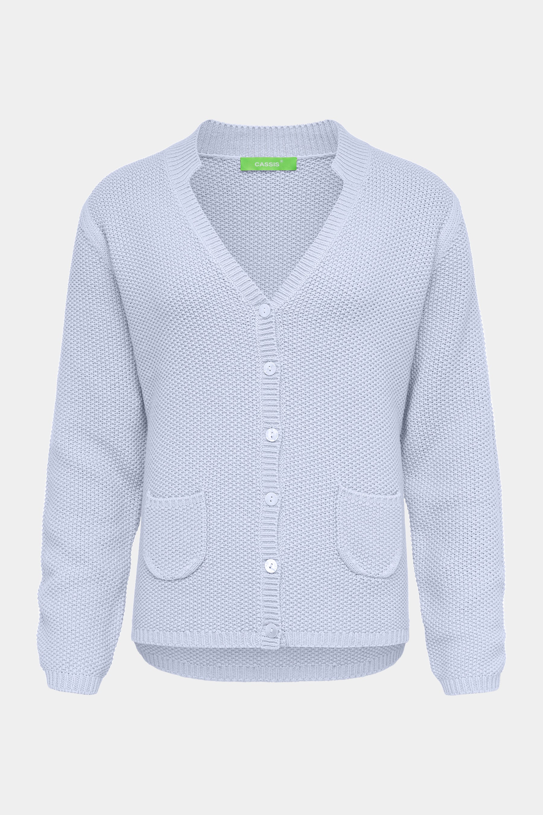 Cassis V-Ausschnitt Damenstrickjacke in Cloud Cassis