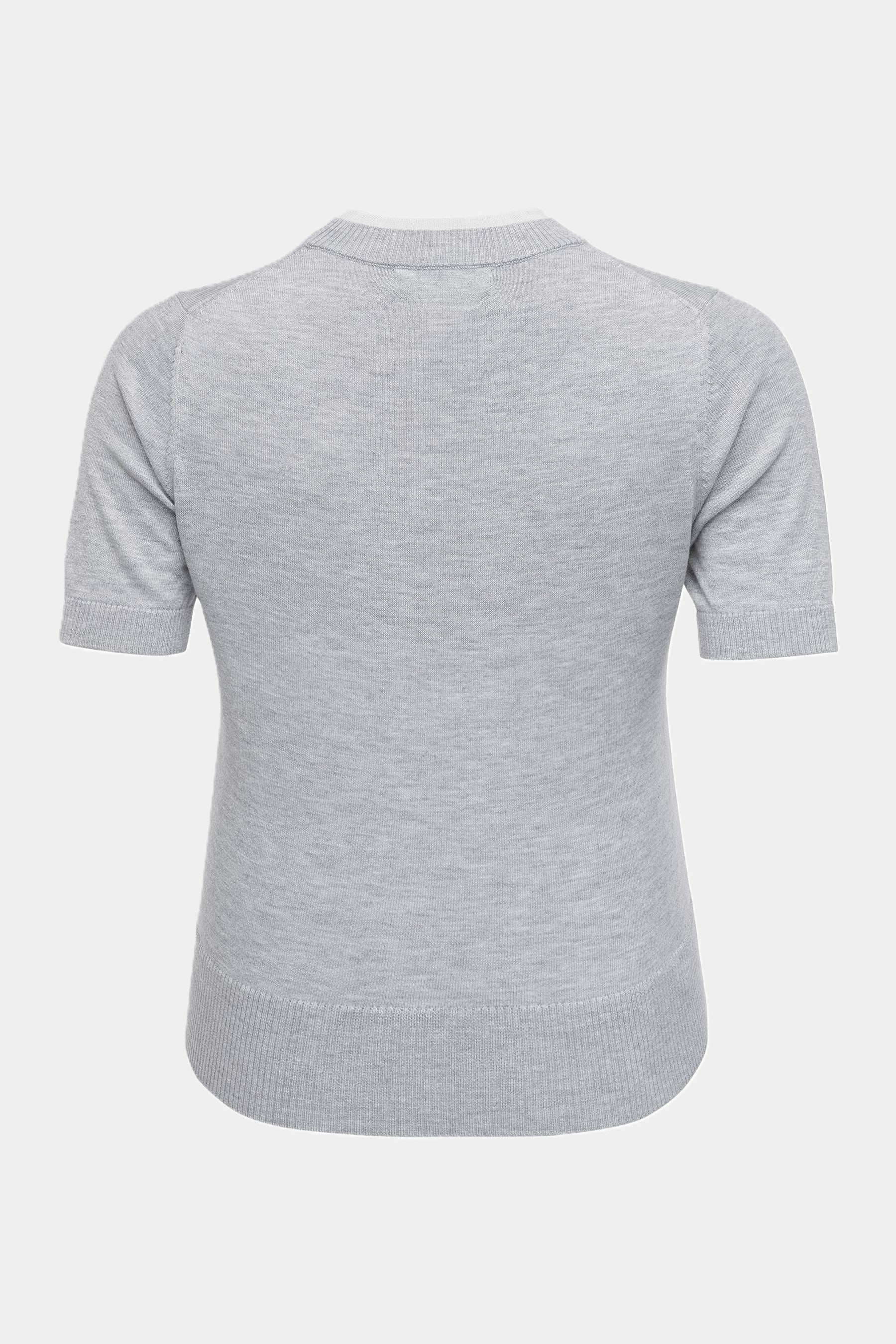 Cassis Strickshirt mit kurzen Ärmeln - LIGHT GREY Cassis
