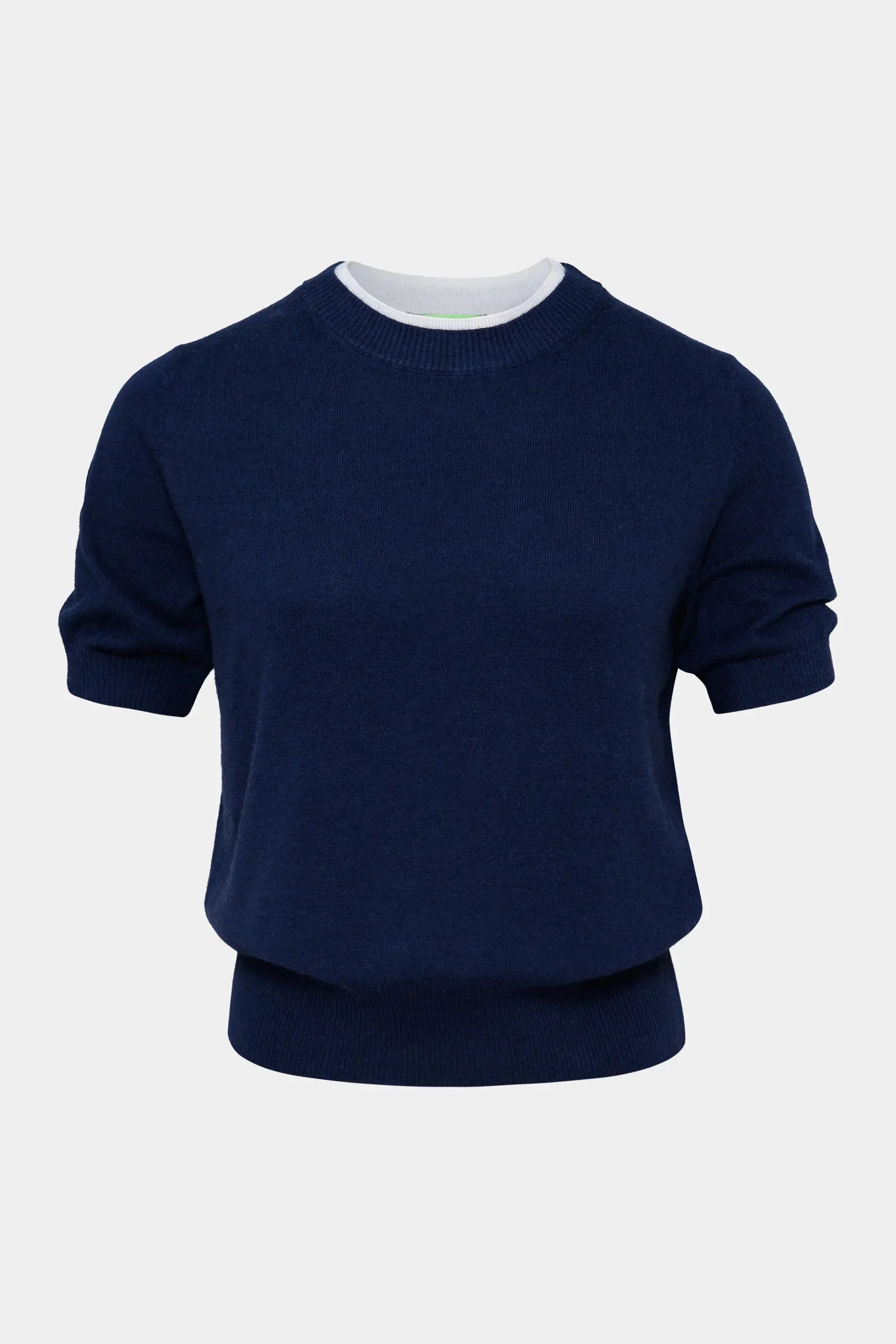 Cassis Rollkragenpullover meliert mit Ziernaht NAVY Cassis