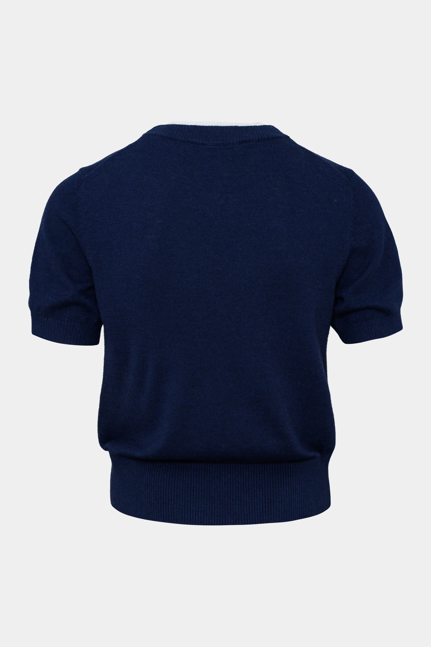 Cassis Rollkragenpullover meliert mit Ziernaht NAVY
