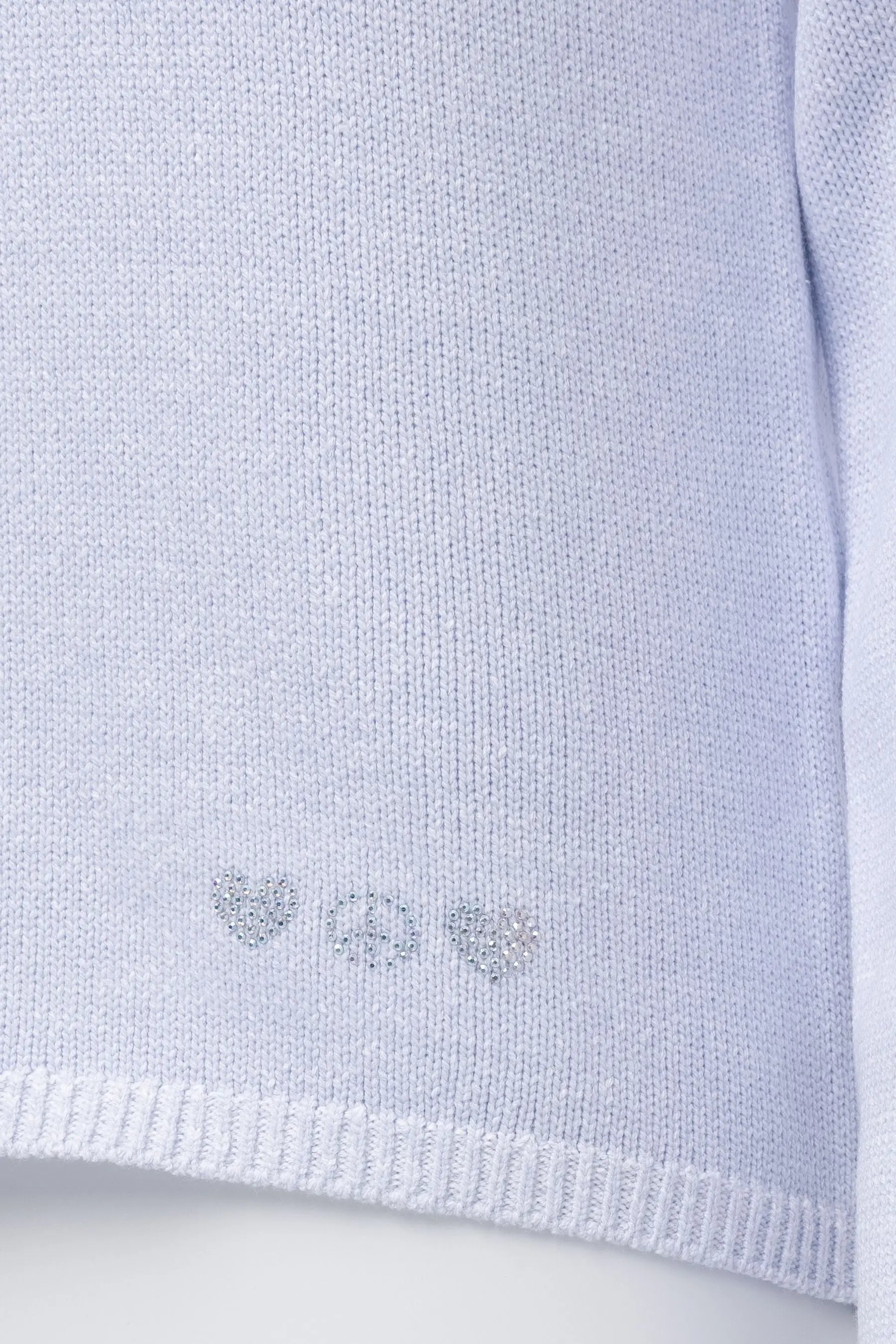 Six-o-Seven eleganter Feinstrickpullover mit Strass-Herzdetail six-o-seven