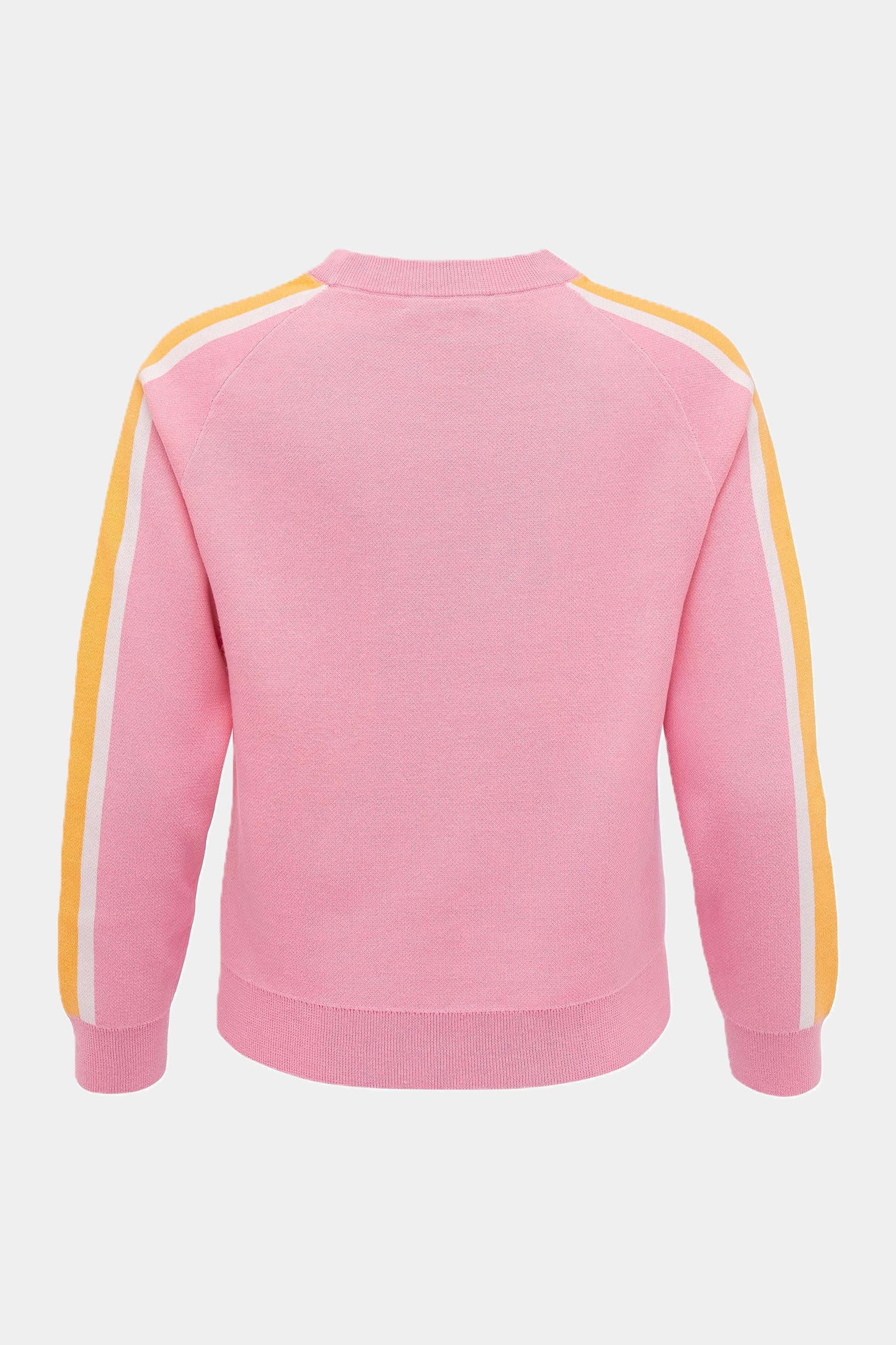 Six-o-Seven Baumwoll-Strickpullover mit Stern-Design und Ärmelstreifen in BUBBLE six-o-seven