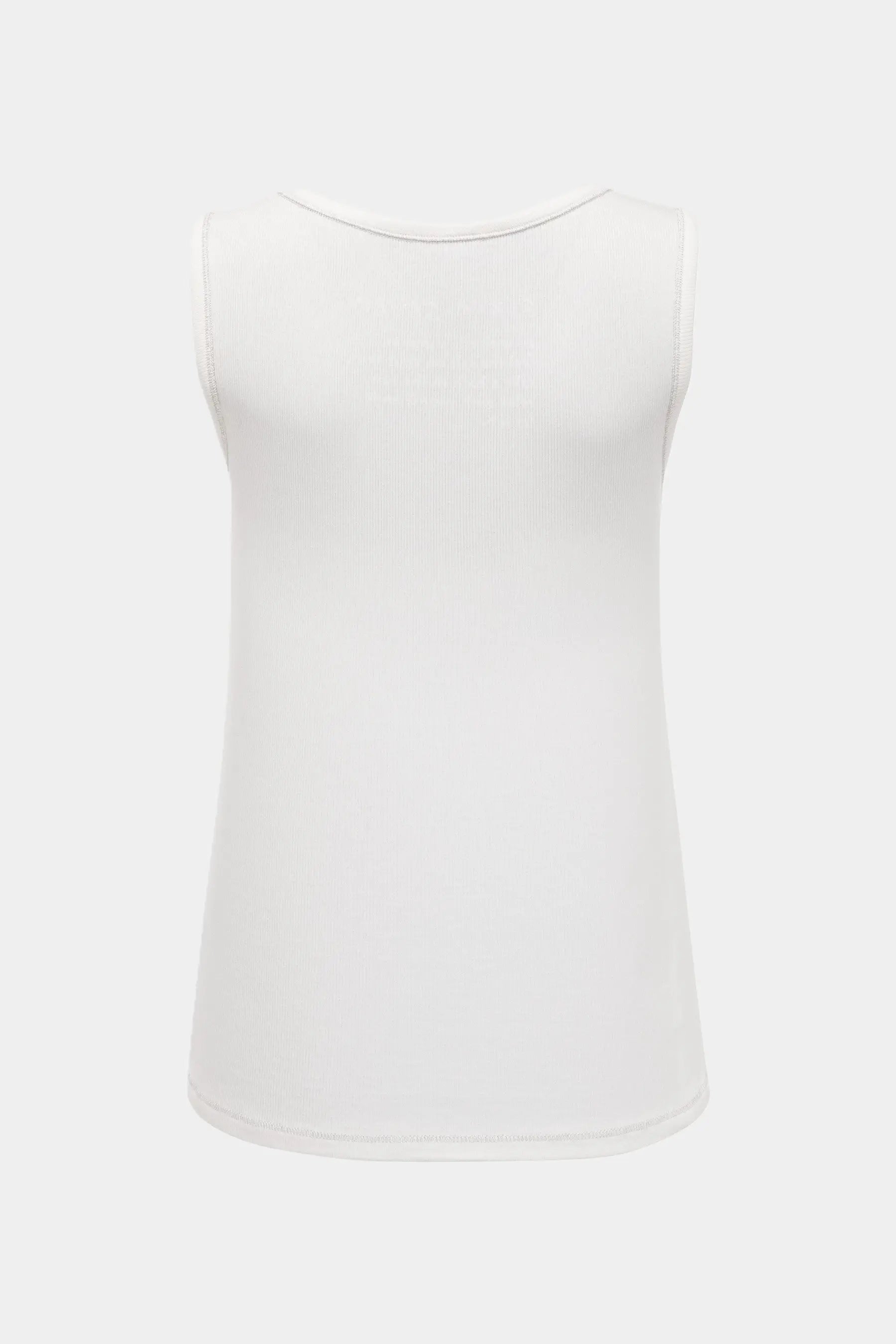 Six-o-Seven Basic Baumwolle Stricktop in WHITE six-o-seven