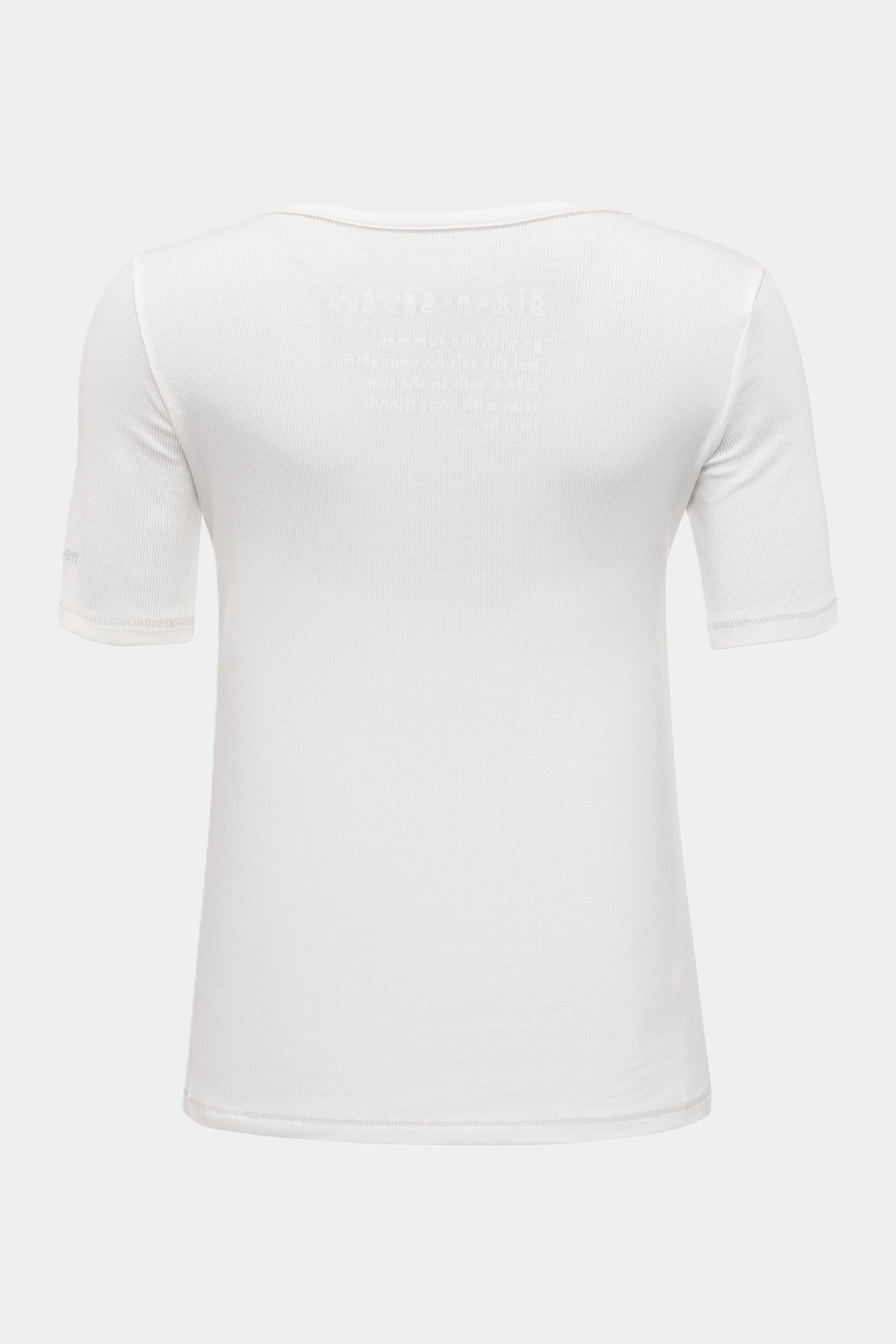 Six-o-Seven Basic Strickshirt mit Detail-Print - WHITE six-o-seven