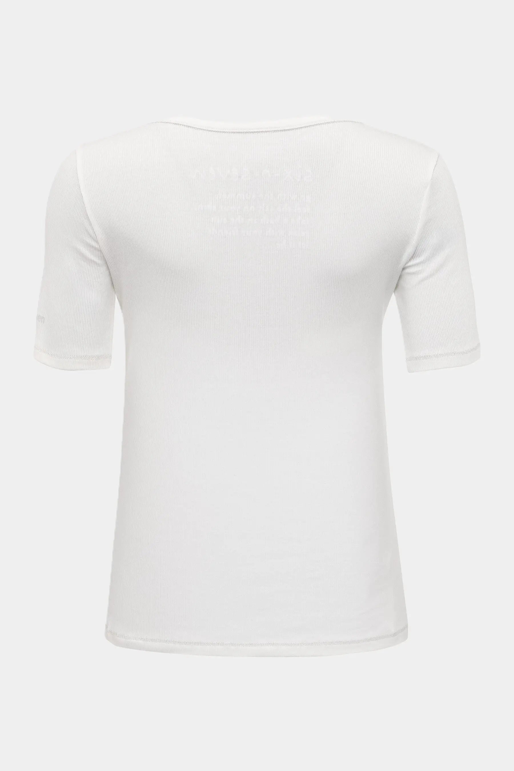 Six-o-Seven Basic Strickshirt mit Detail-Print - WHITE six-o-seven