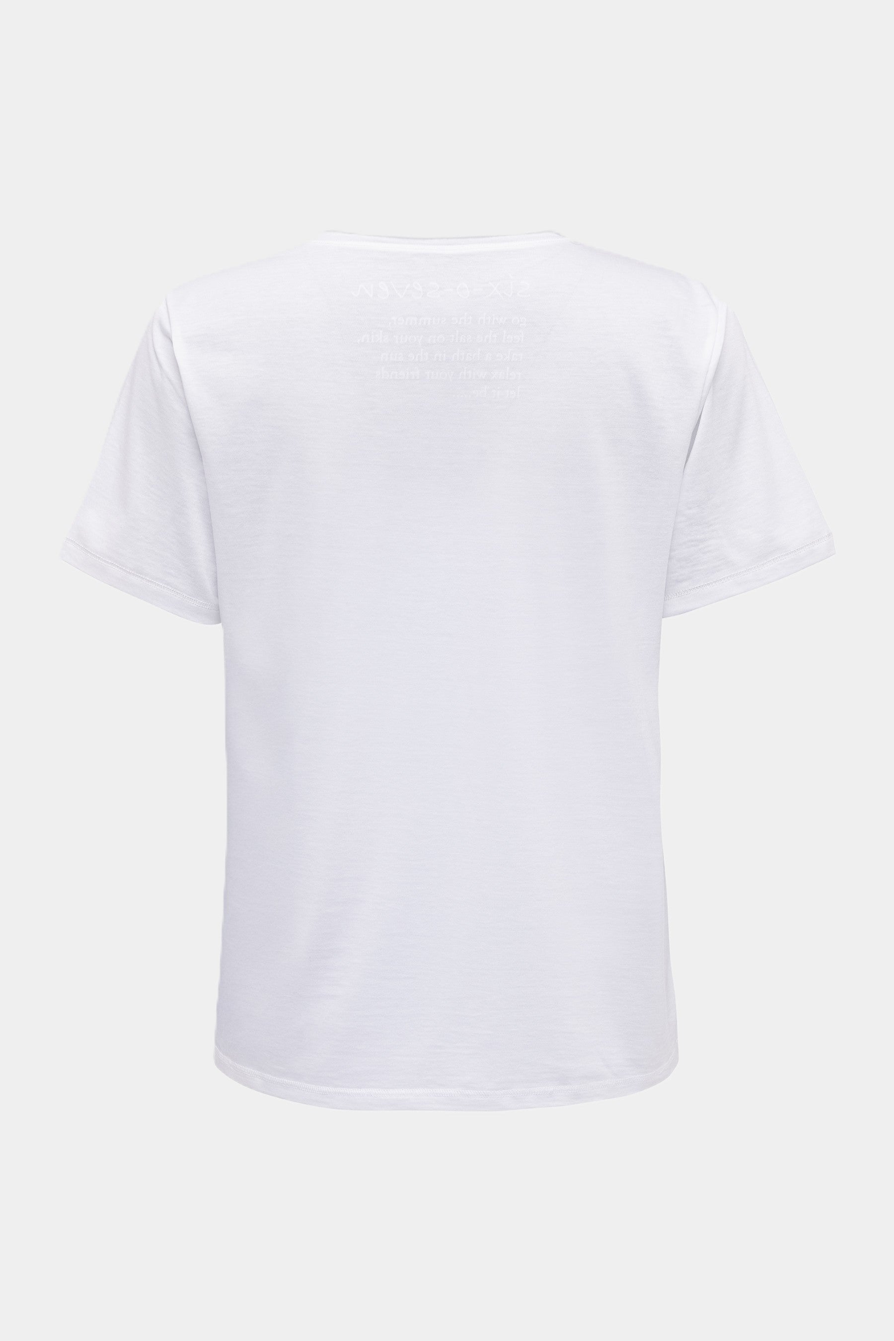 Six-o-Seven T-Shirt mit pinken Leopard-Print WHITE six-o-seven