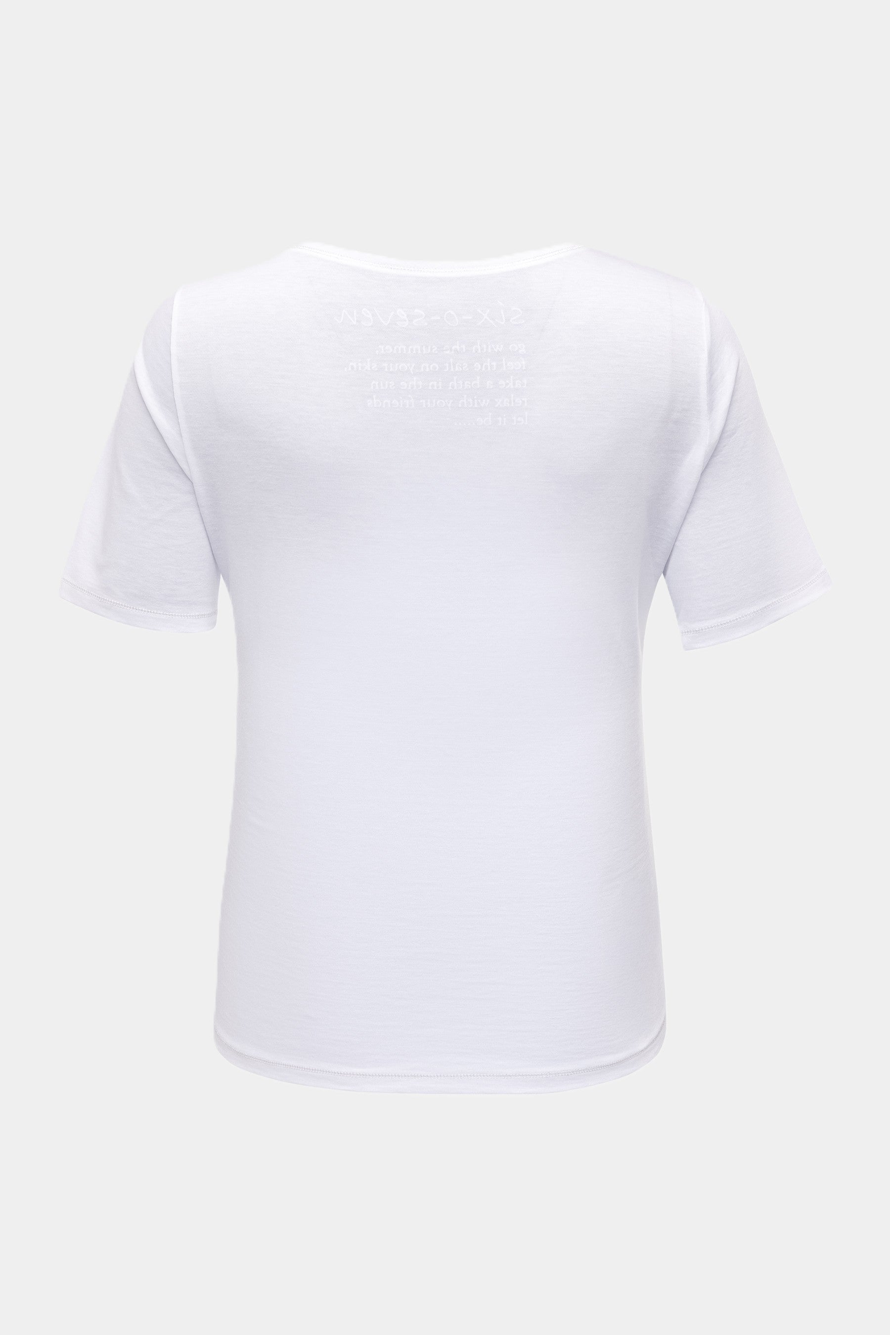 Six-o-Seven T-Shirt mit Hibiskus Print WHITE six-o-seven