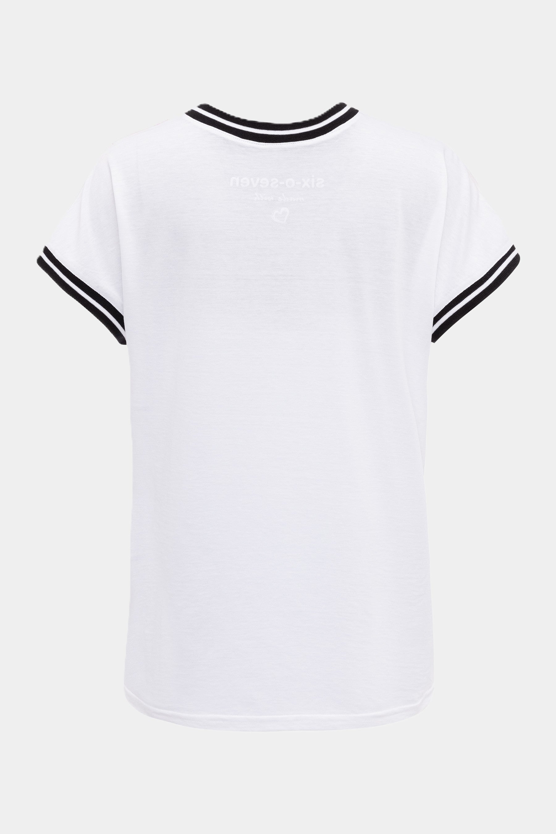 T-Shirt mit Flamingo Print und Bündchen