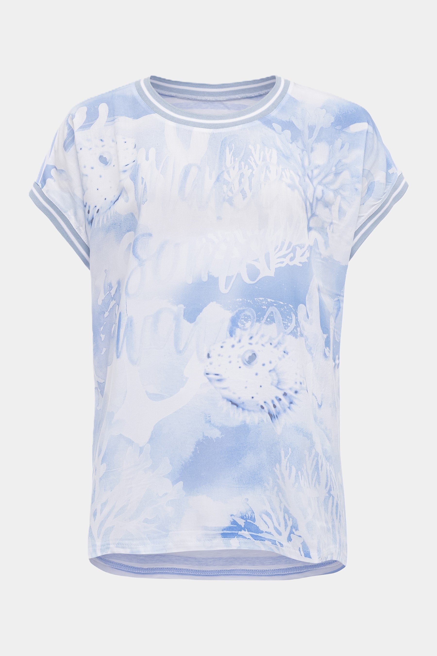 Six-o-Seven T-Shirt with Ocean Print CLOUD