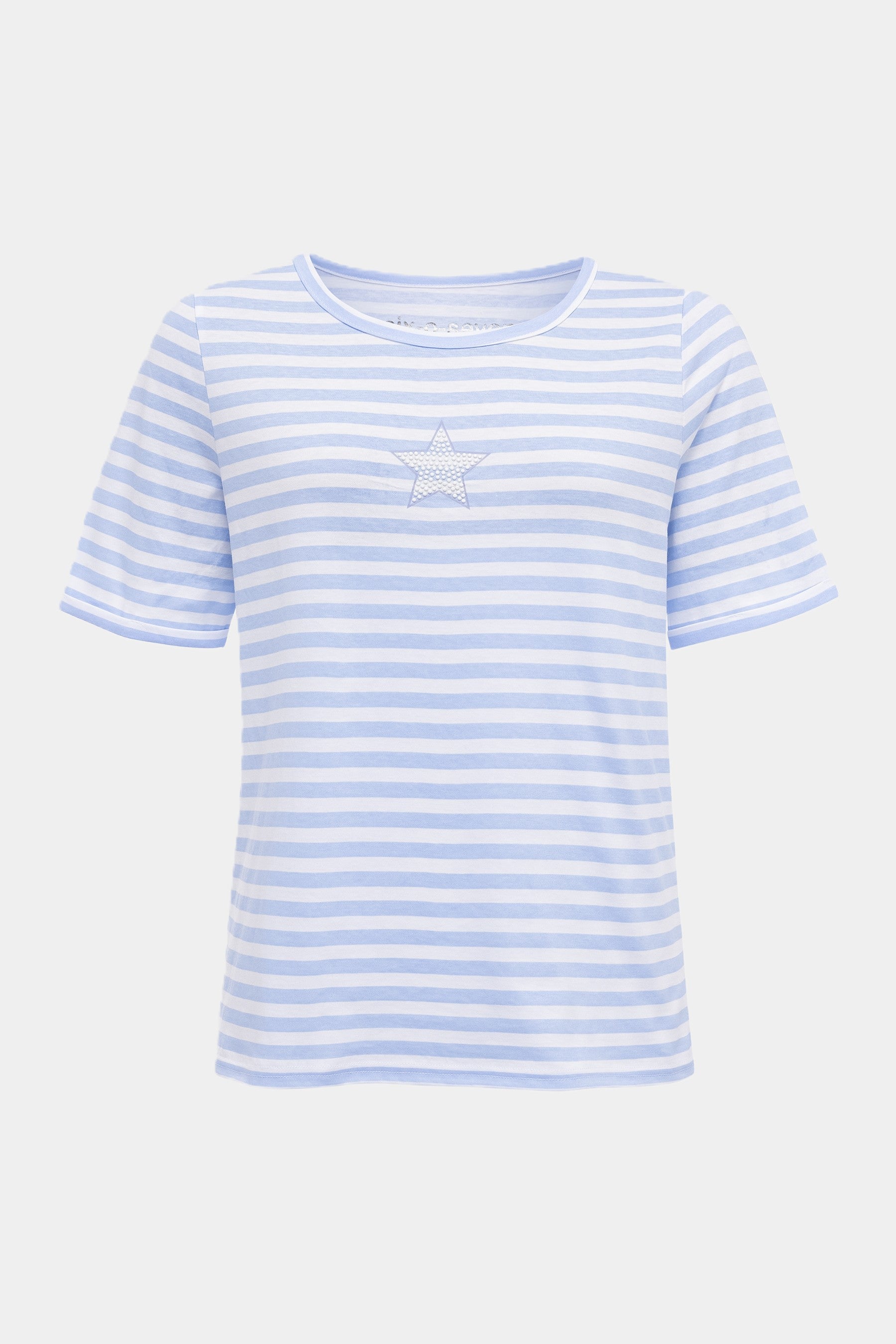 Six-o-Seven T-Shirt maritim mit Stern-Print in CLOUD six-o-seven