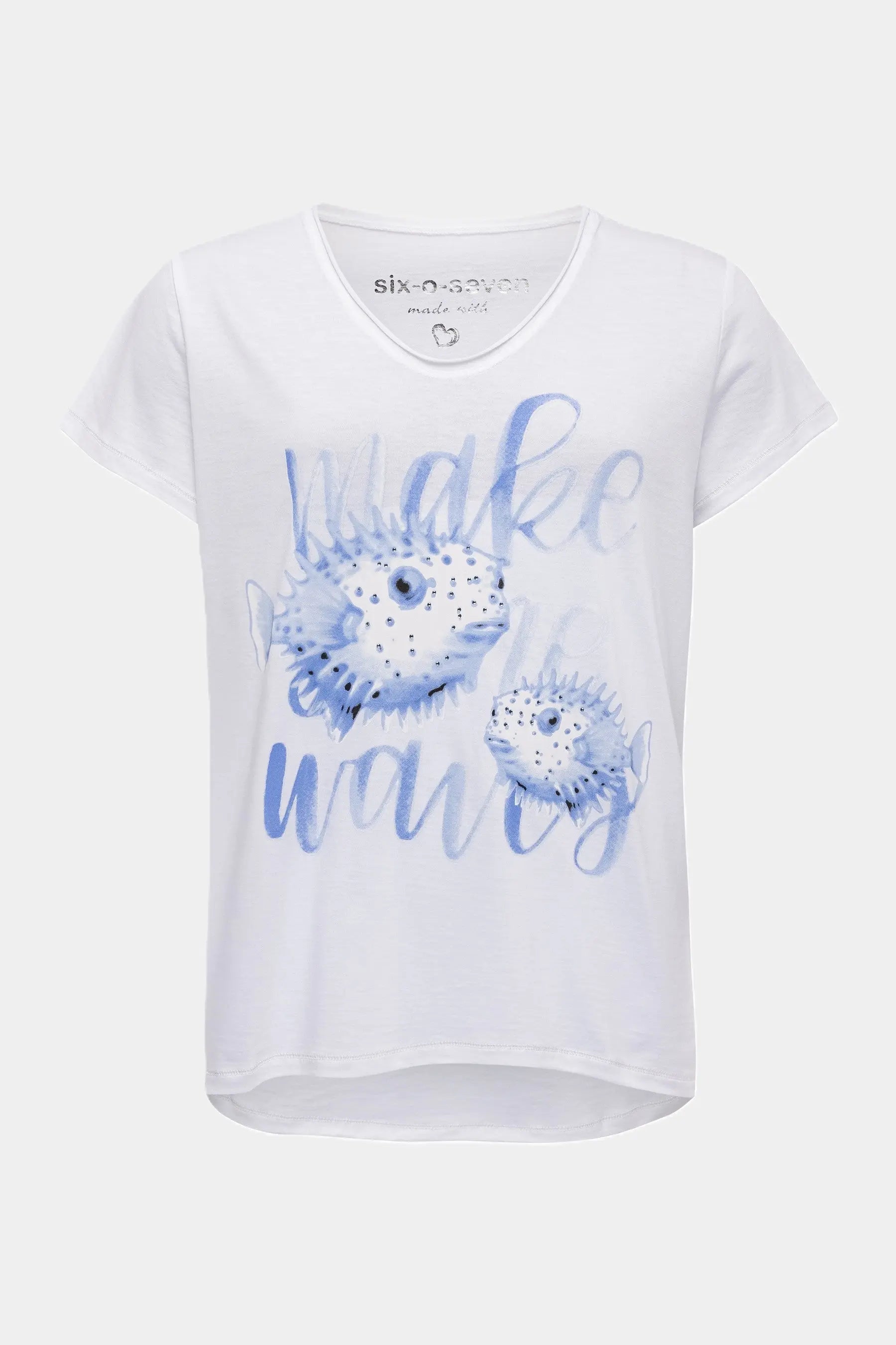 Six-o-seven T-Shirt mit maritimem Print in WHITE six-o-seven