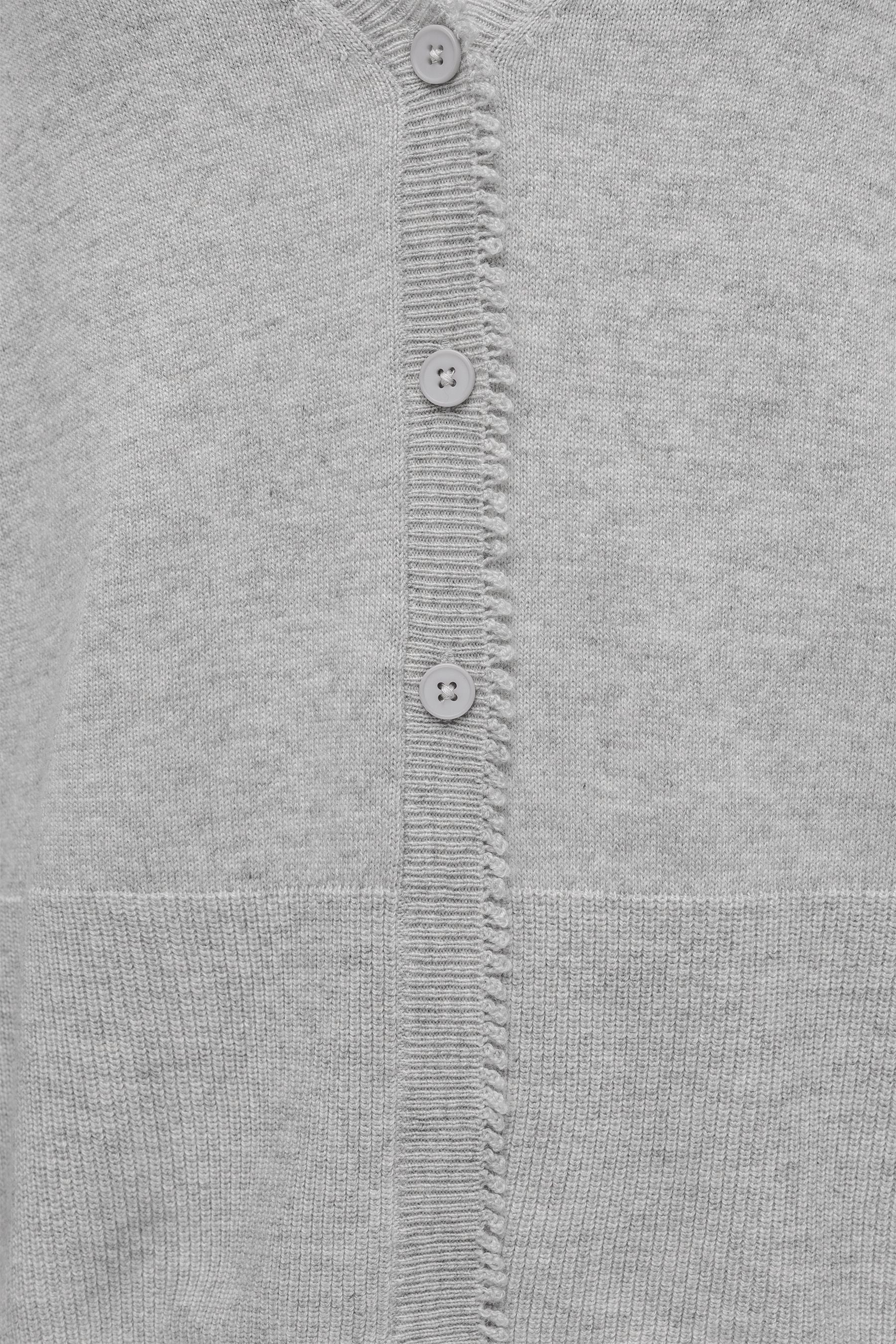 Six-o-Seven Strickjacke mit Fransen - LIGHT GREY six-o-seven