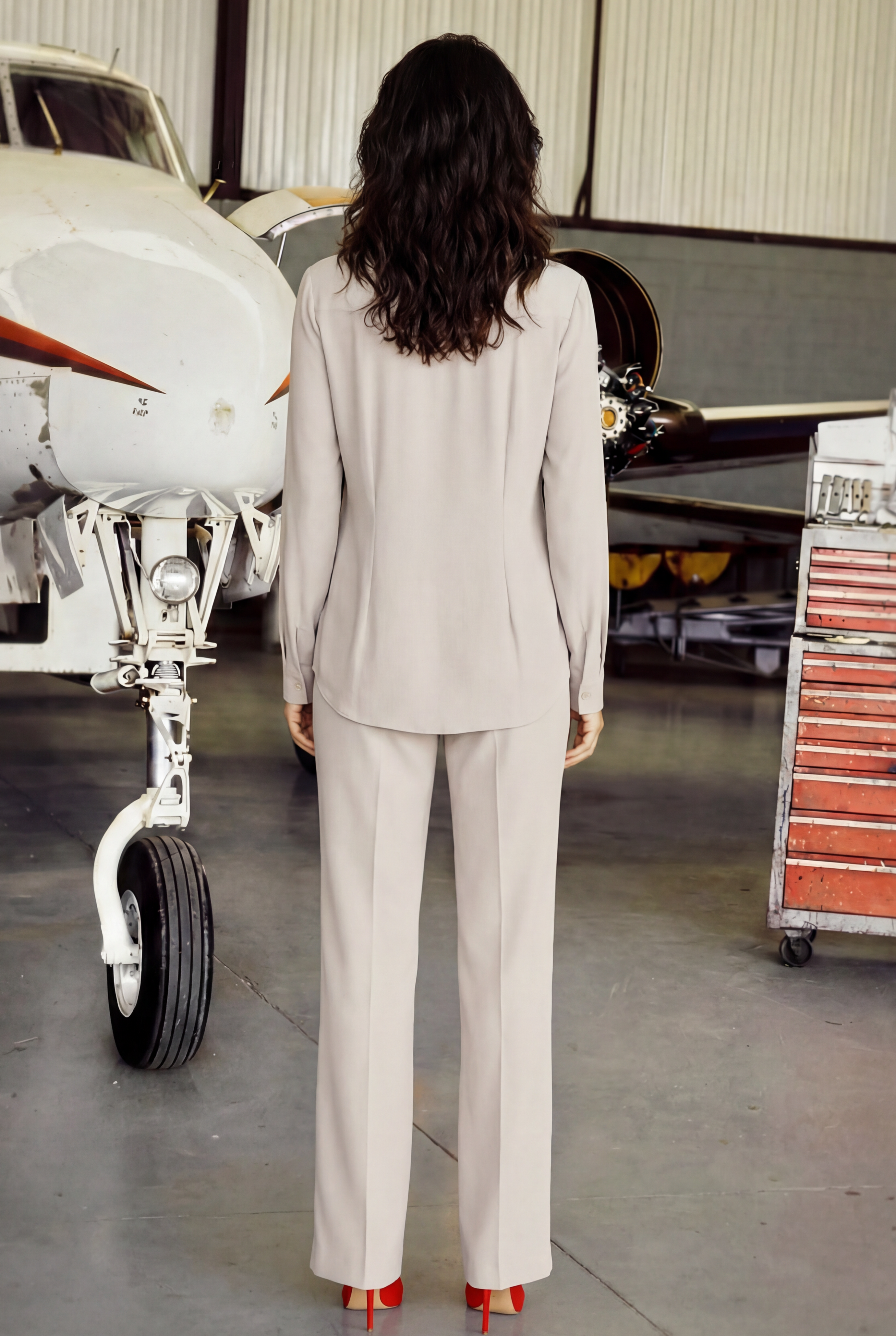 Blouse De Voyage Cintrée Pour Femme, Sable - Peu Froissable & Indéformable