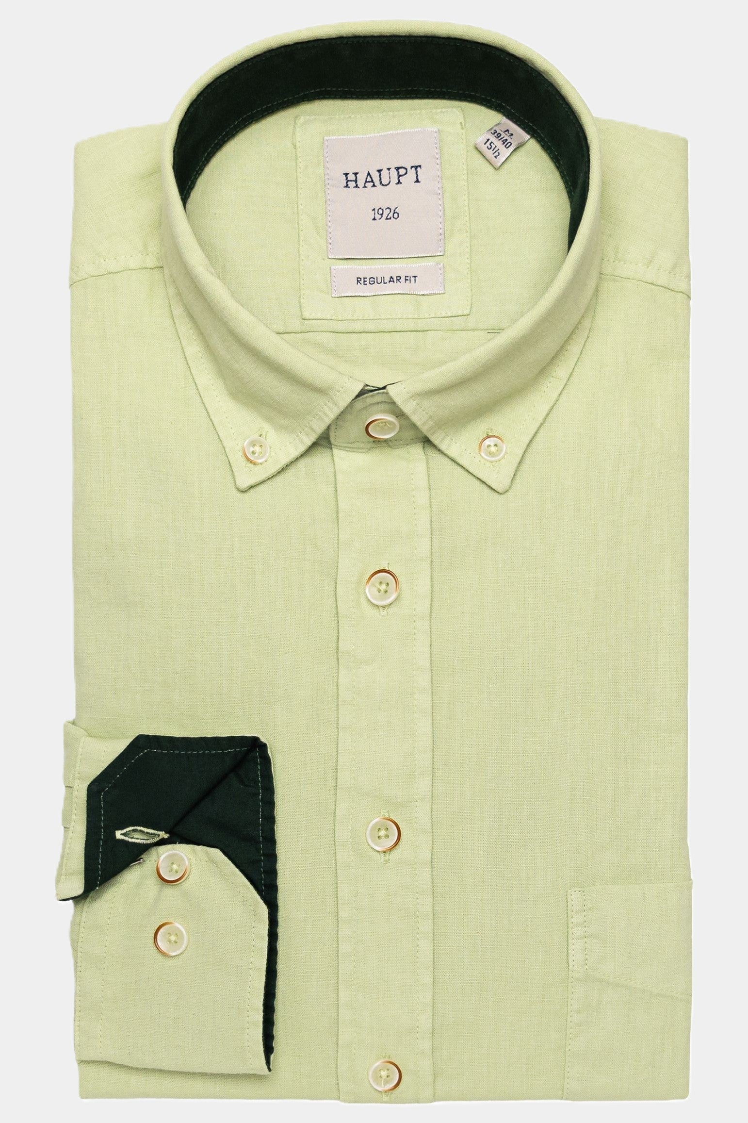 Haupt Klassisches Langarmhemd im Regular-Fit - MINT Haupt