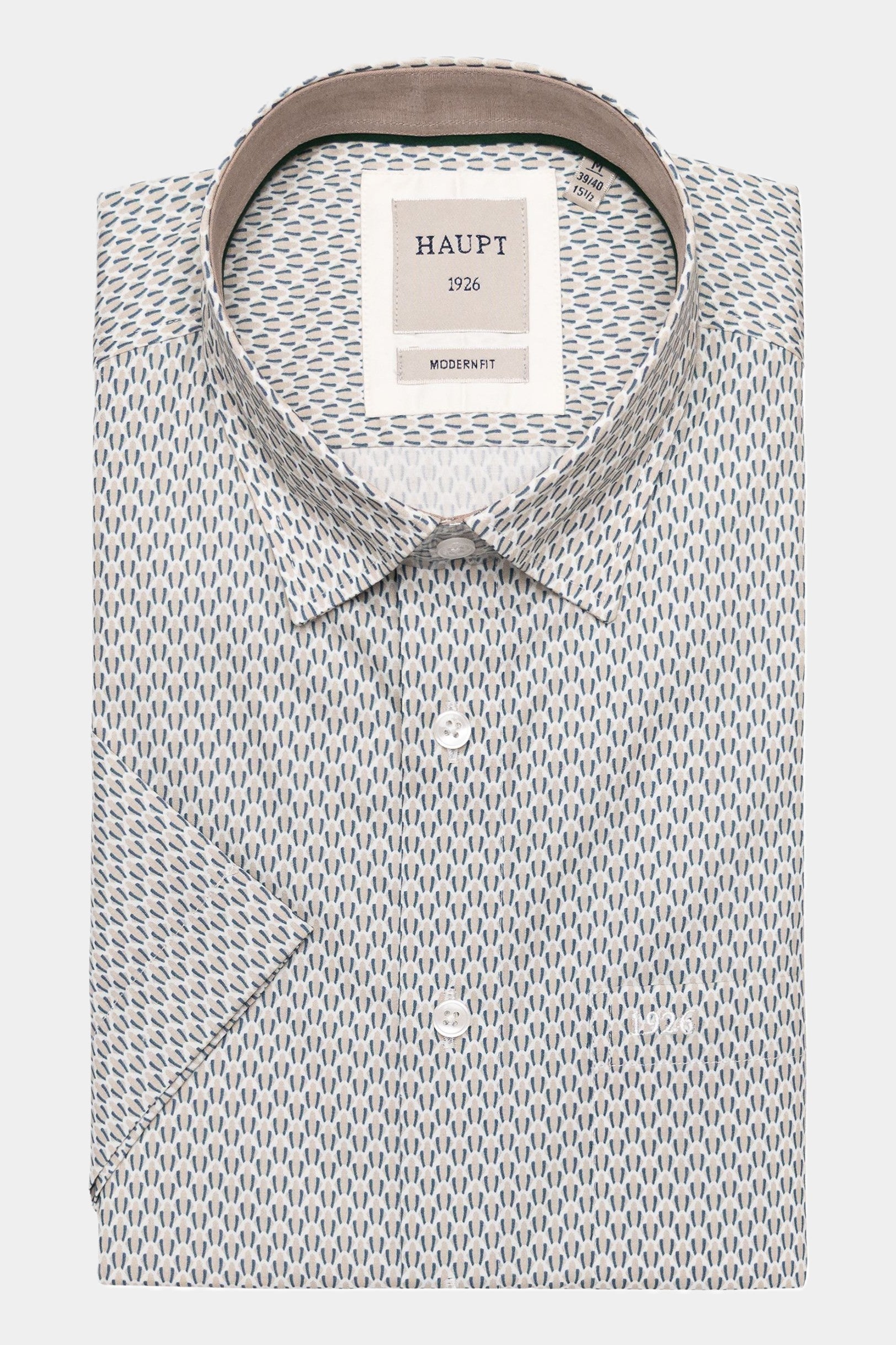 Haupt Elegantes Haupt Kurzarmhemd im Modern-Fit - SILVER Haupt