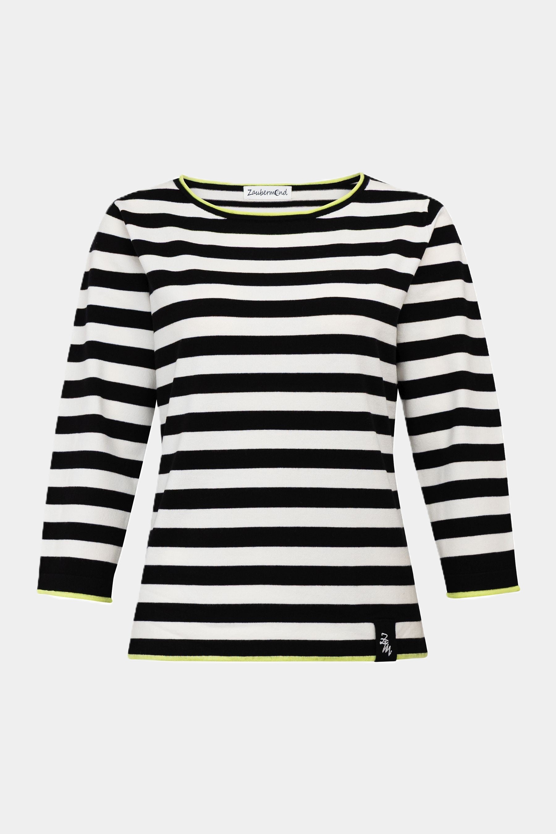 Strickpullover gestreift BLACK Zaubermond