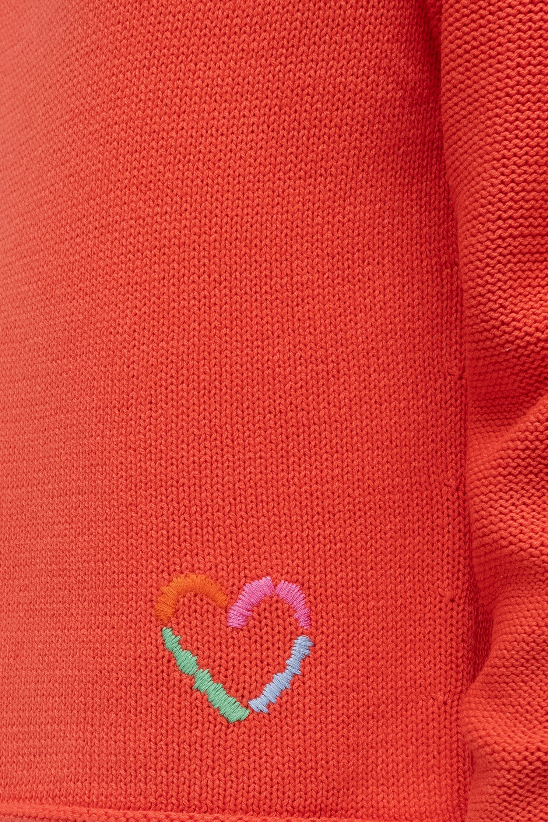 Strickpullover mit Stickerei in KORALLE Zaubermond