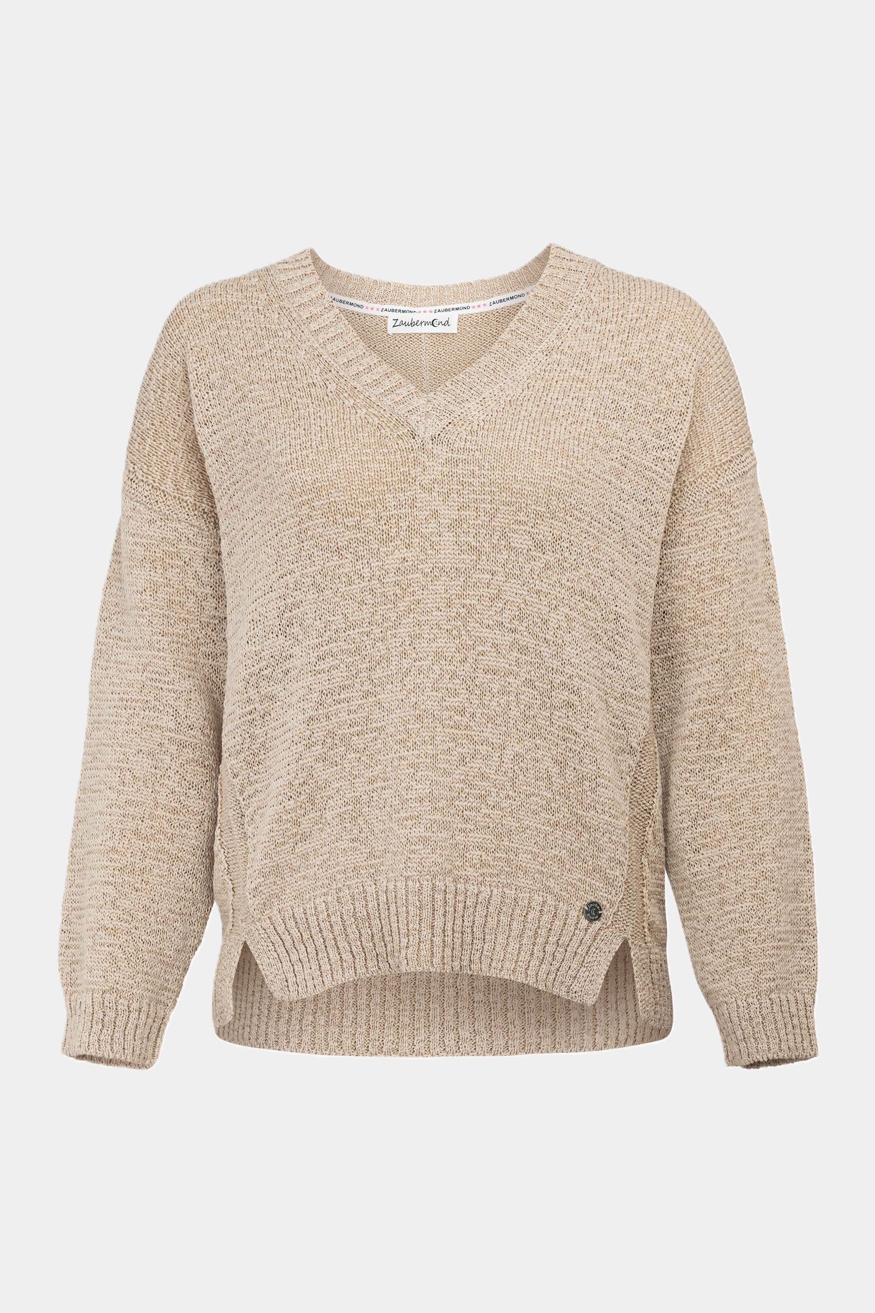 Strickpullover mit V-Ausschnitt KIESEL