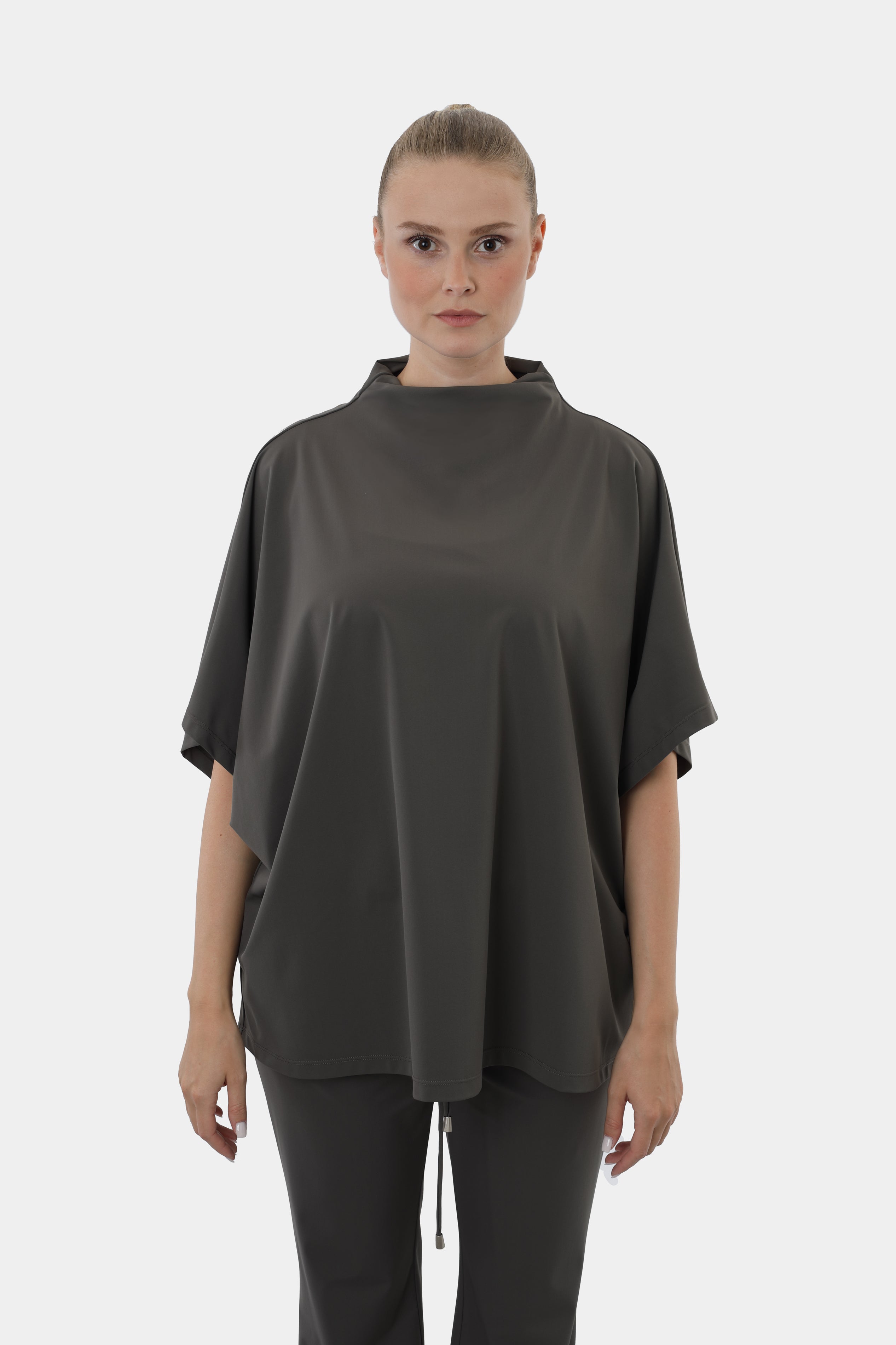 Bluse mit Fledermausärmel OLIVE