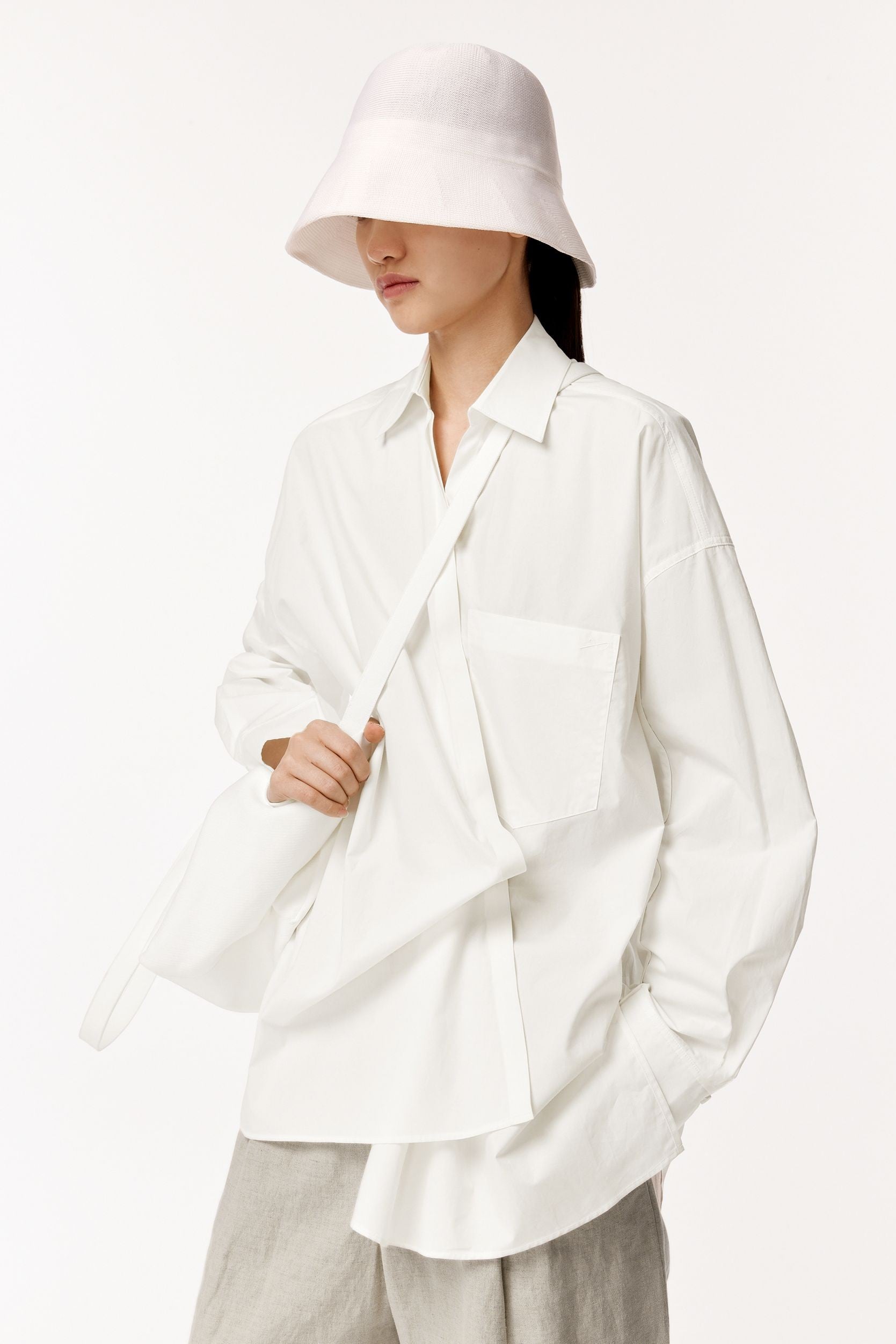 Baumwollbluse WHITE