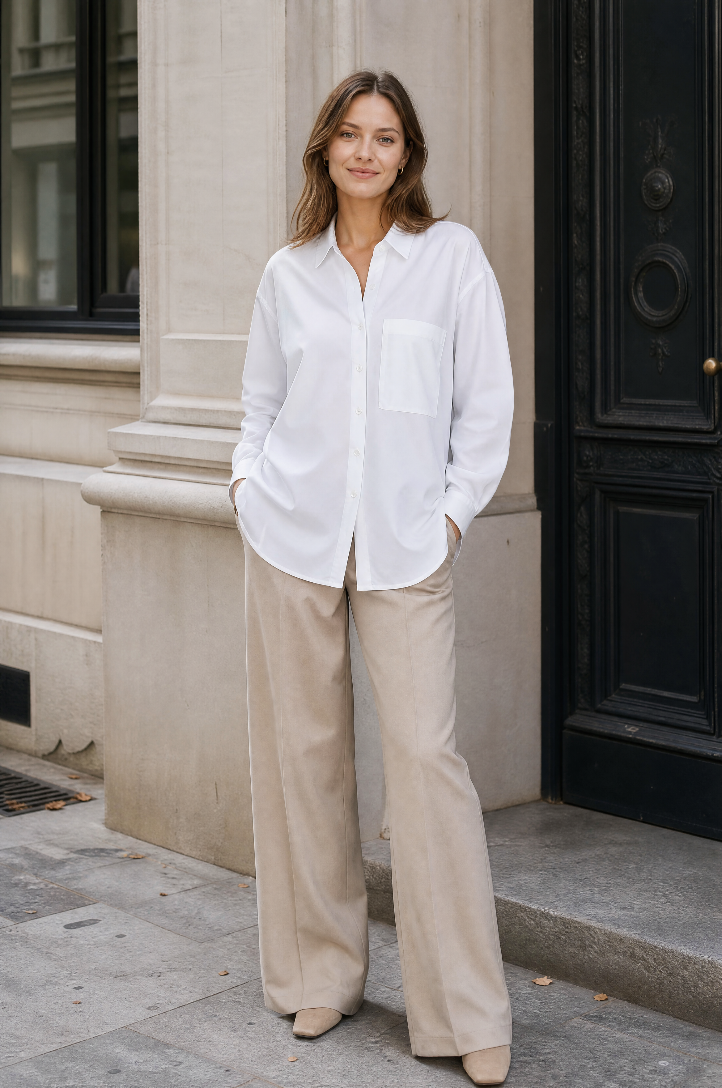 Blusa de algodón BLANCA