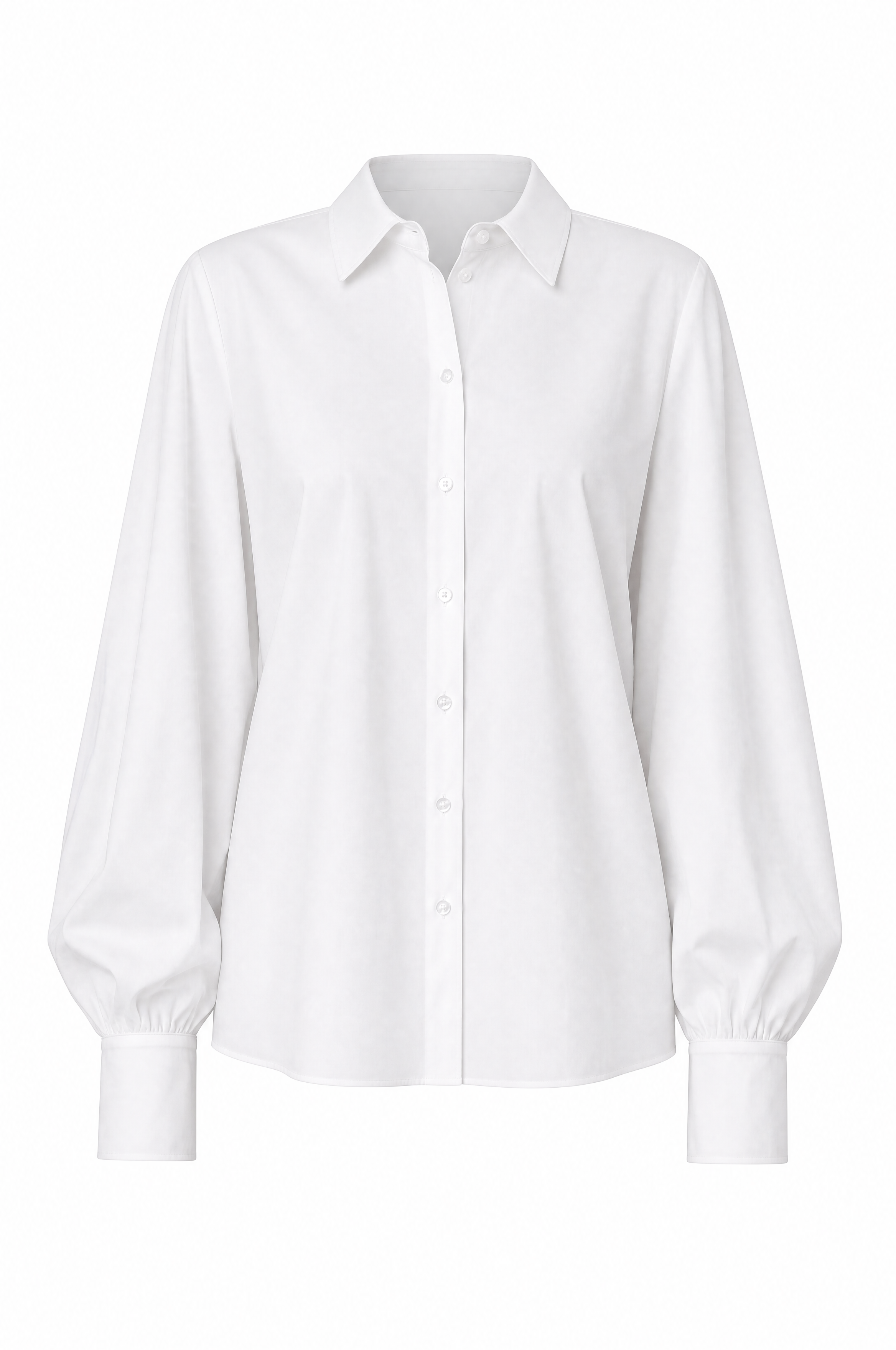 Long-sleeved blouse WHITE