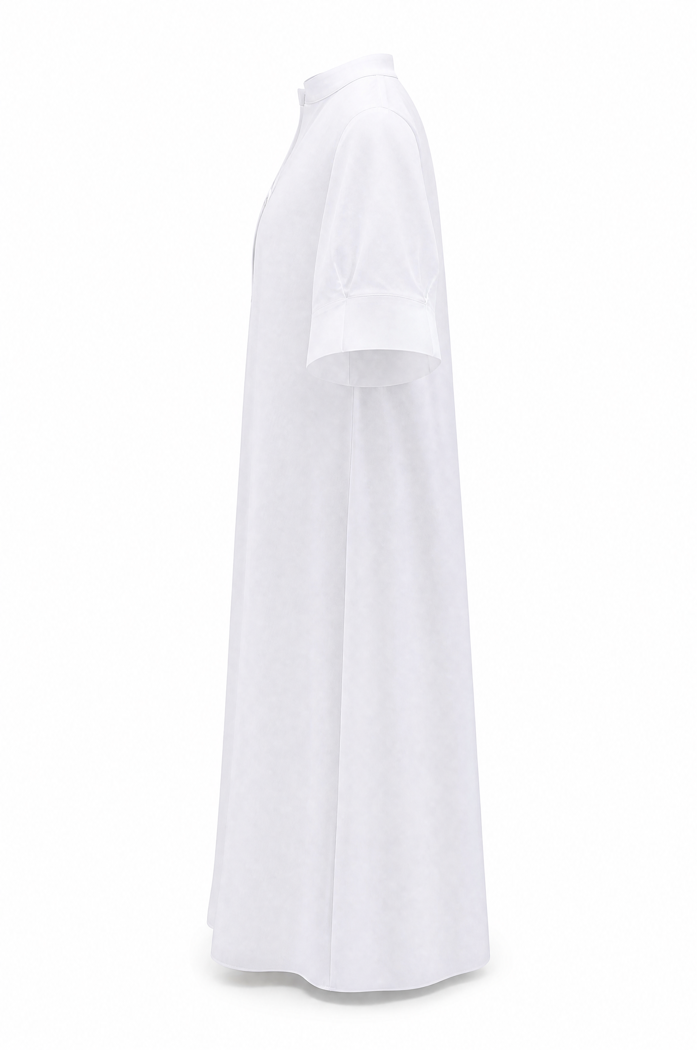 Nadine H vestido elegante con escote en V y dobladillo redondeado en BLANCO