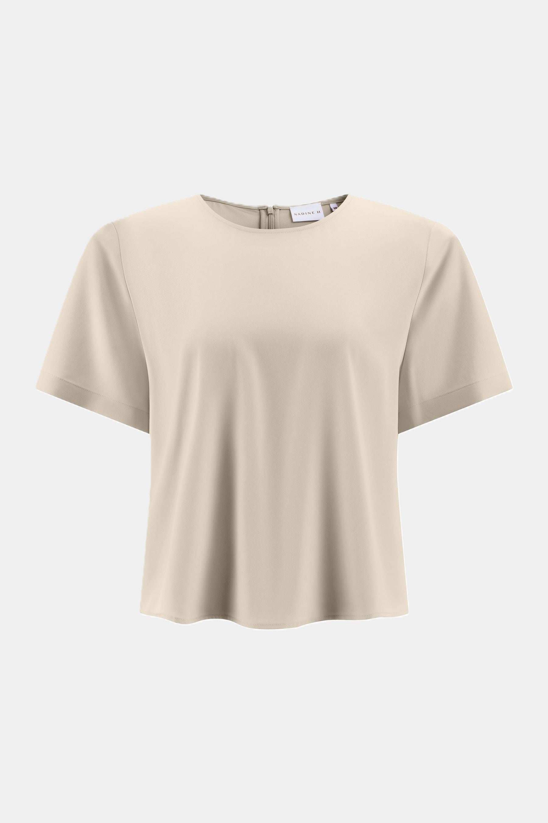 Nadine H Blouse à manches courtes avec fermeture éclair dans le dos BISQUIT