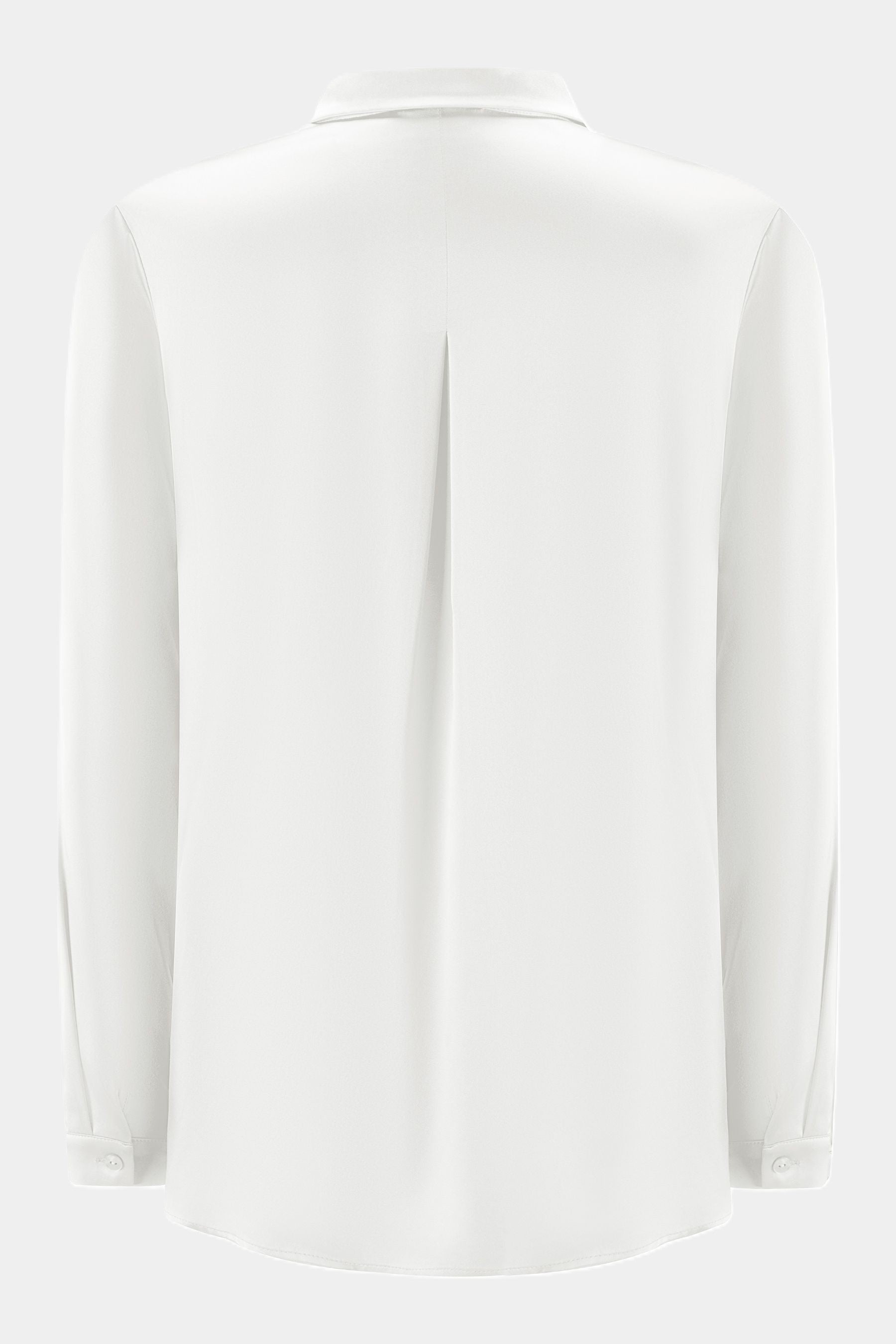 Nadine H elegant silk blouse with box pleat WHITE